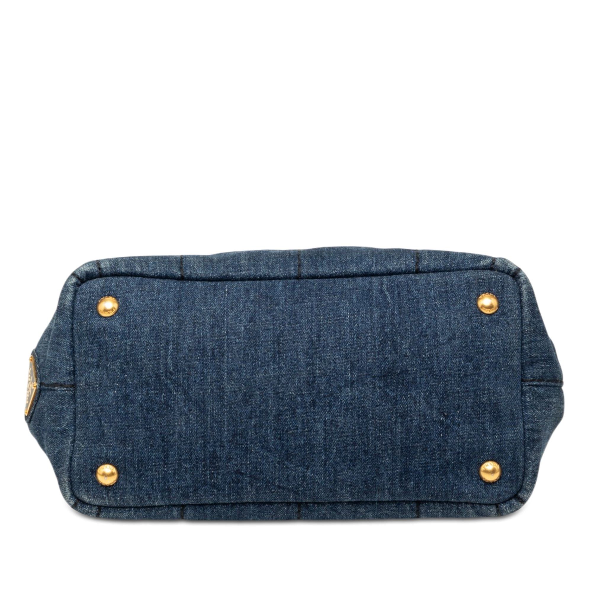Prada Small Denim Canapa Logo Satchel Size ONE SIZE - 3 Thumbnail