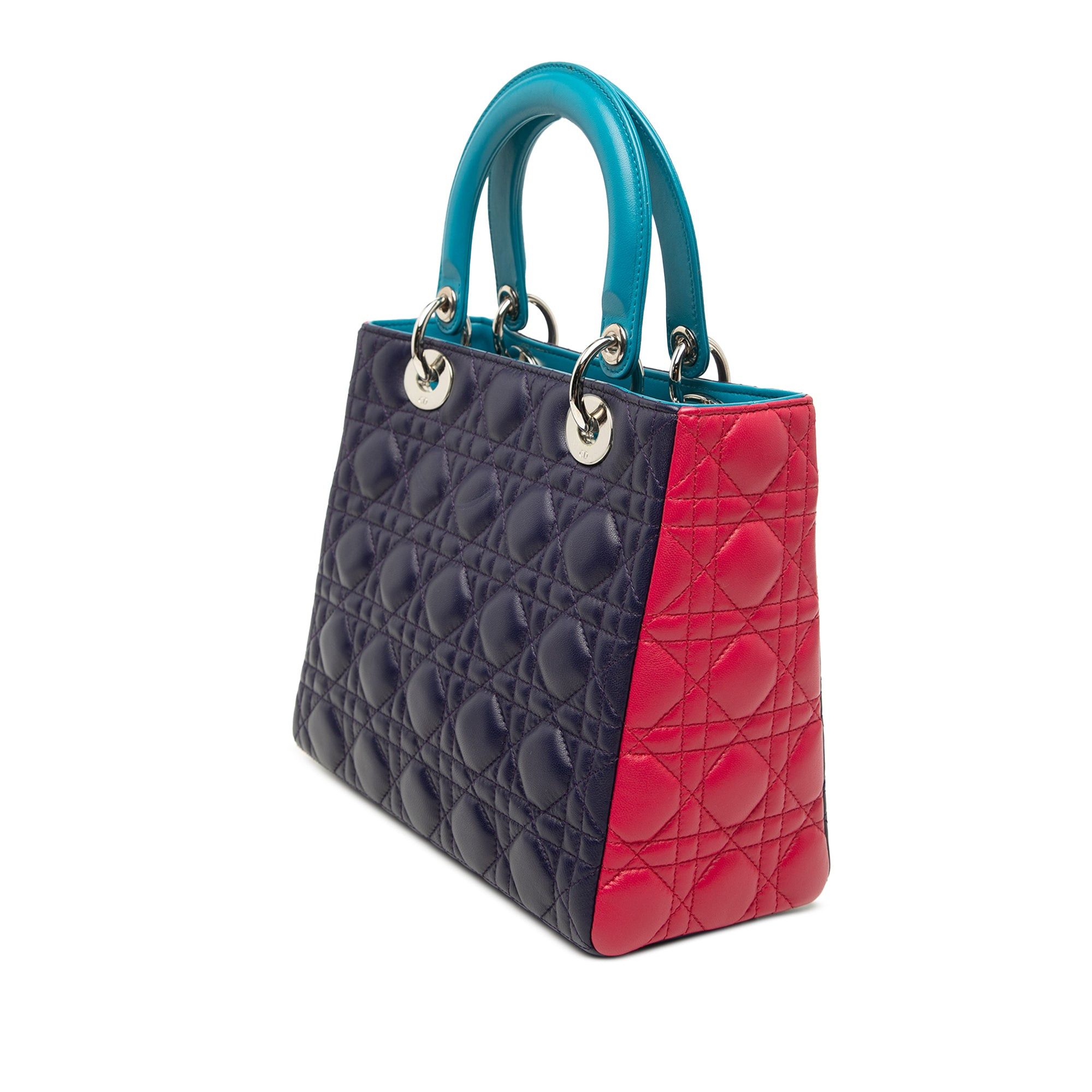 Dior Medium Tricolor Lambskin Cannage Lady Dior Size ONE SIZE - 2 Thumbnail