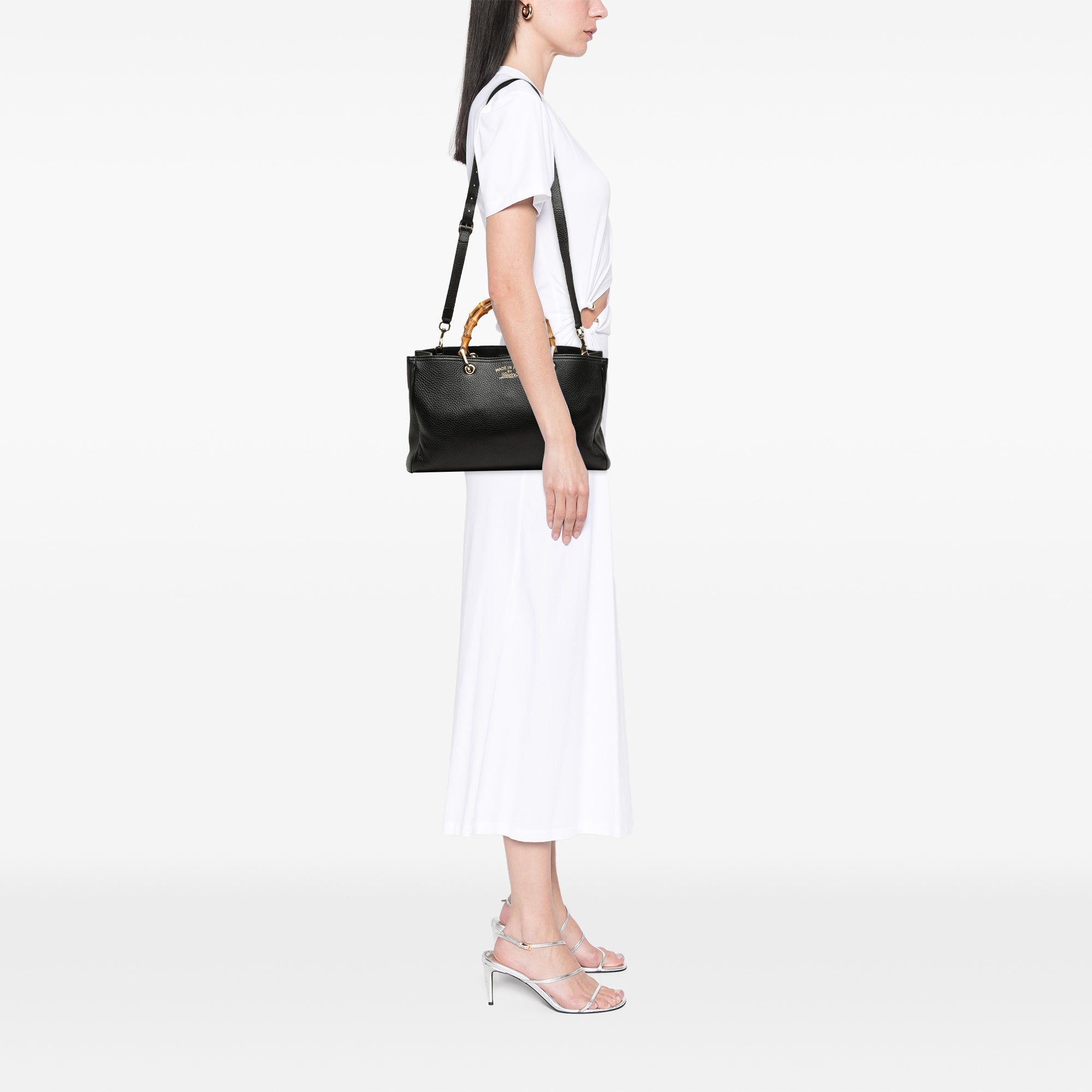 Gucci Medium Calfskin Bamboo Shopper Satchel Size ONE SIZE - 7 Thumbnail