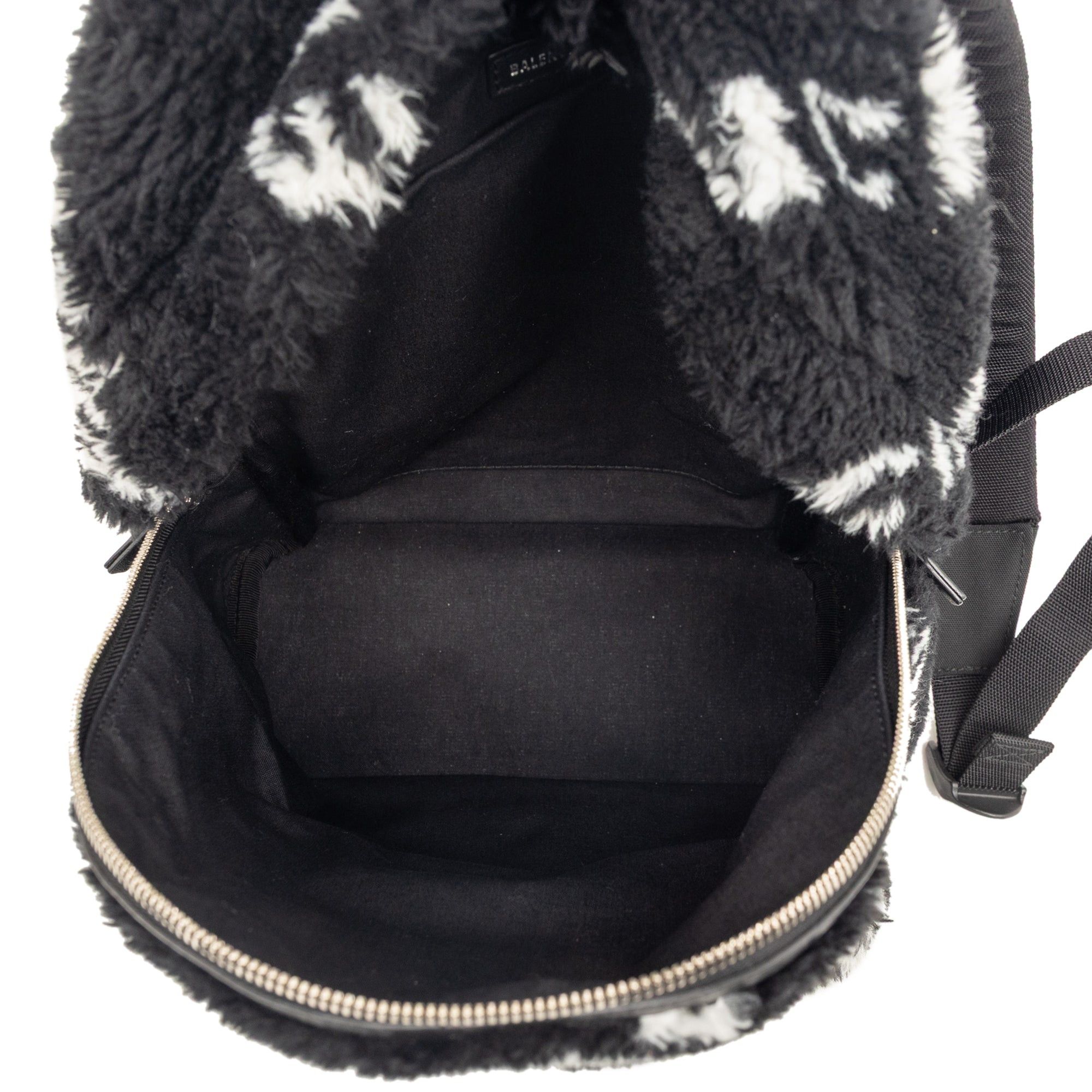 Balenciaga Small Faux Fur Diagonal Logo Everyday Backpack Size ONE SIZE - 4 Thumbnail
