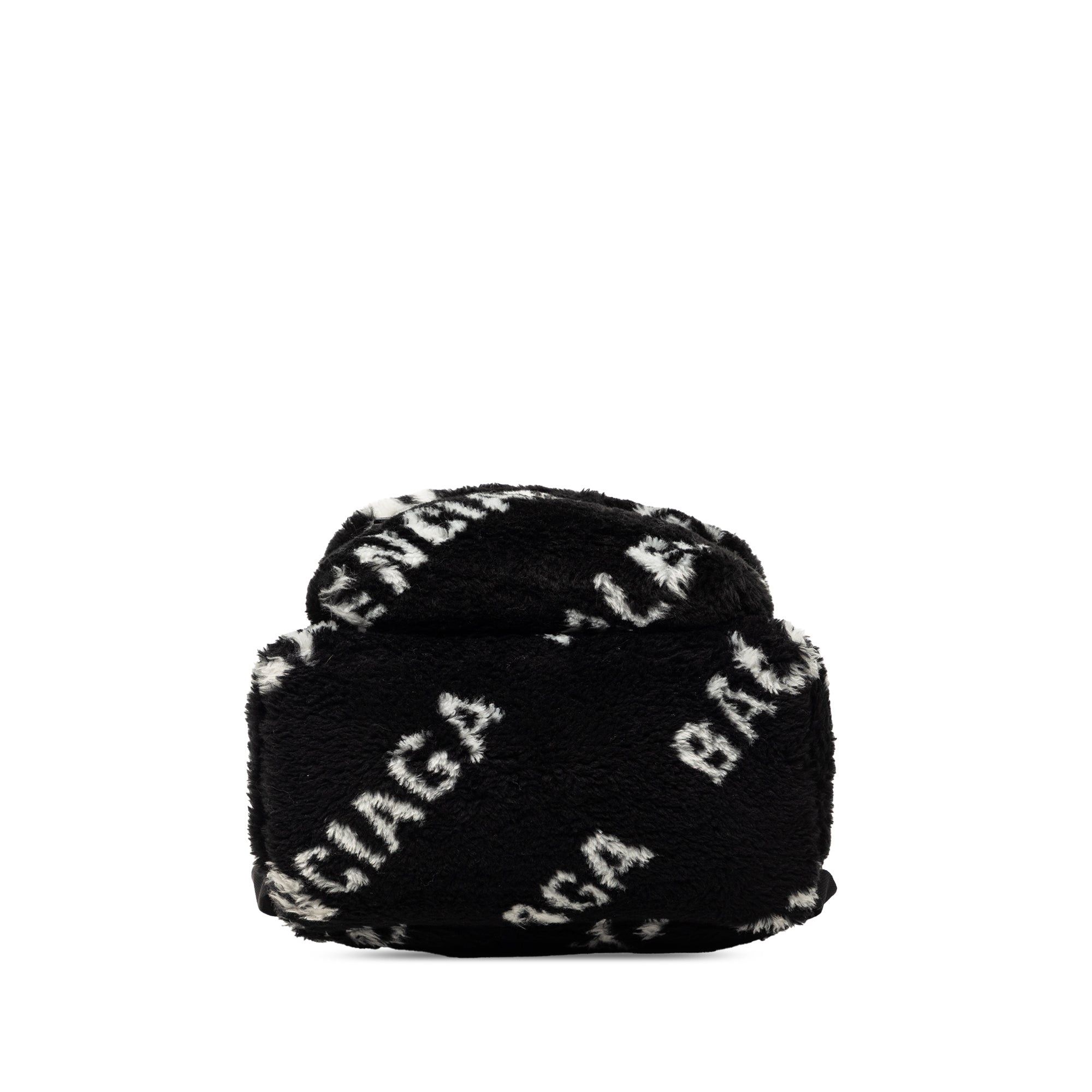 Balenciaga Small Faux Fur Diagonal Logo Everyday Backpack Size ONE SIZE - 3 Thumbnail