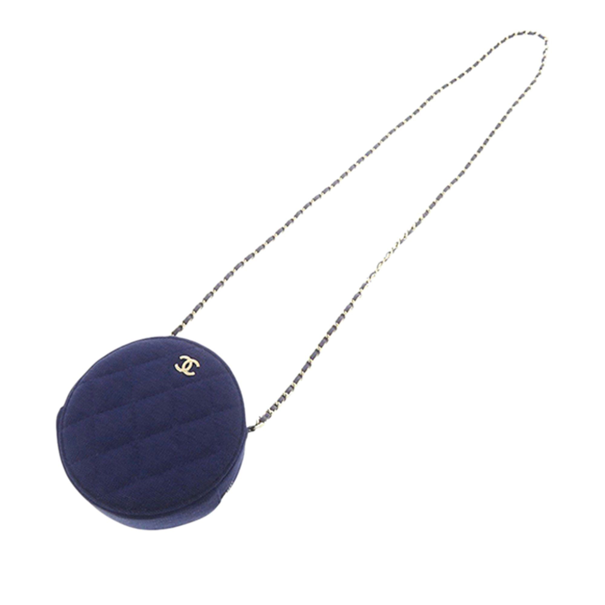 Chanel CC Quilted Jersey Round Clutch with Chain Size ONE SIZE - 2 Thumbnail