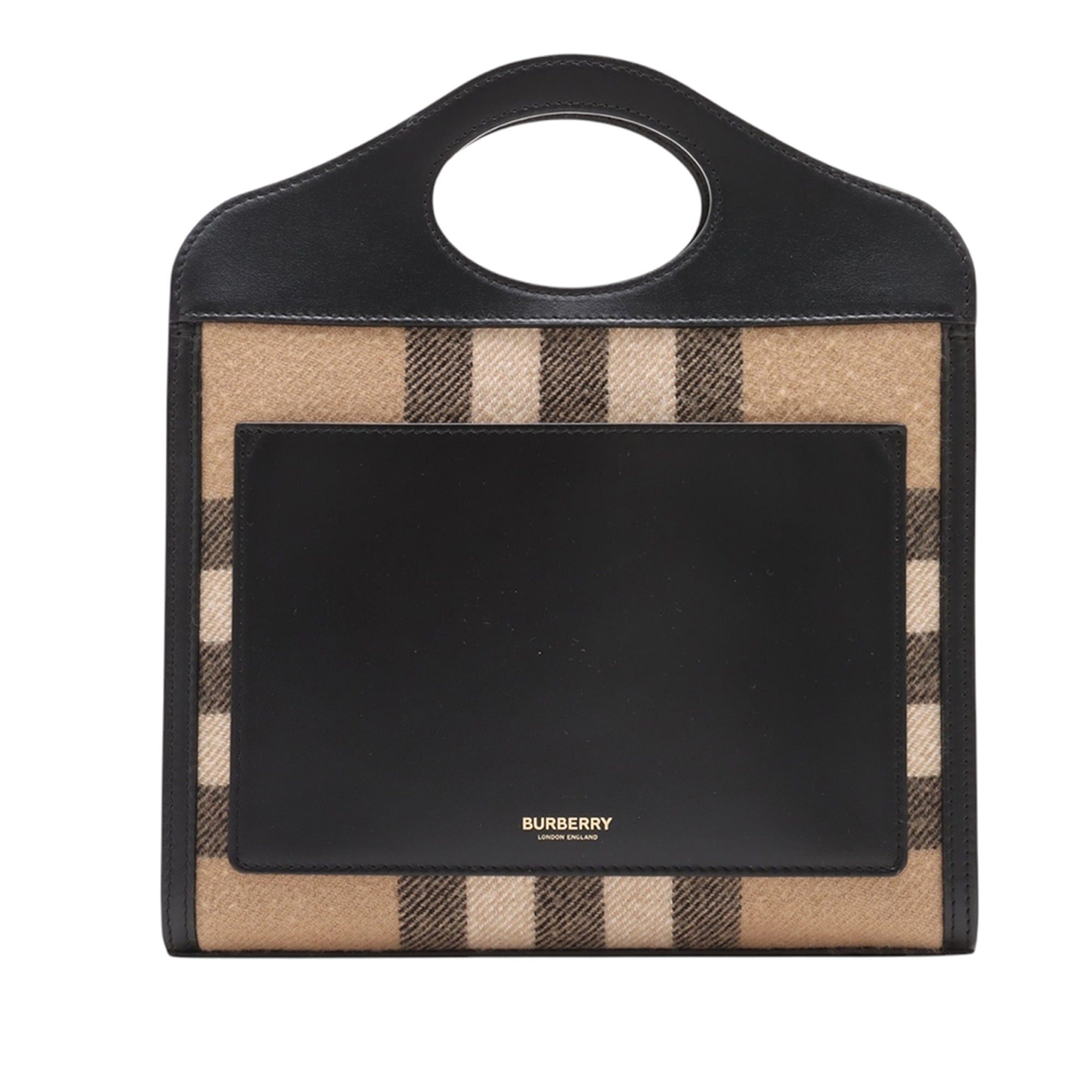 Burberry Mini Exploded Check Wool Pocket Satchel Size ONE SIZE - 2 Thumbnail