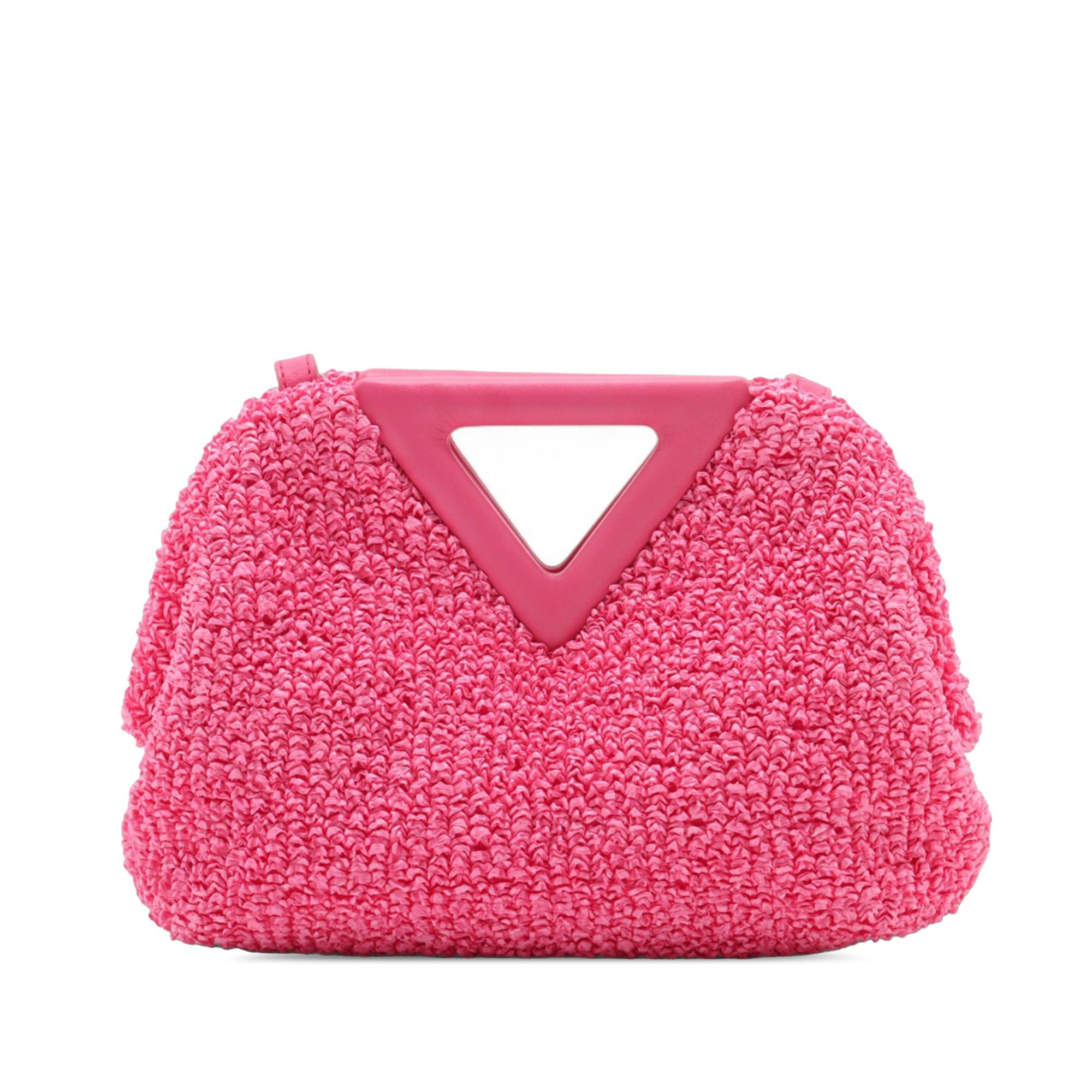 Bottega Veneta Small Boucle Curly Raffia The Point Triangle Satchel Size ONE SIZE - 2 Thumbnail