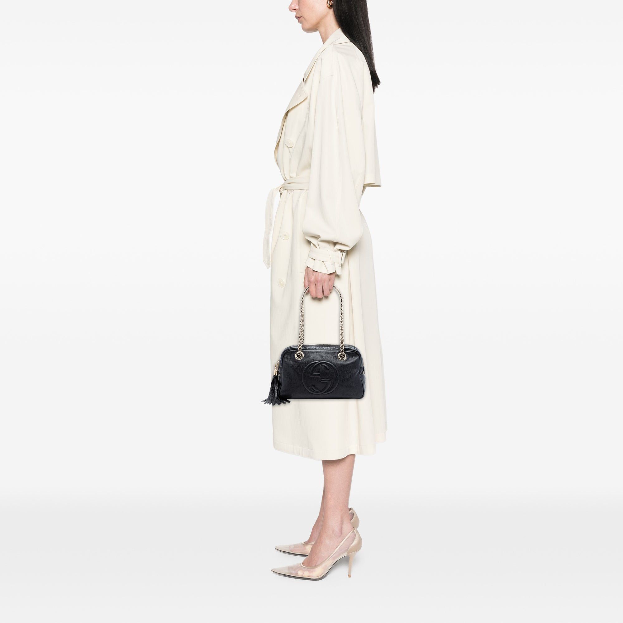 Gucci Pebbled Leather Soho Chain Zip Shoulder Bag Size ONE SIZE - 7 Thumbnail