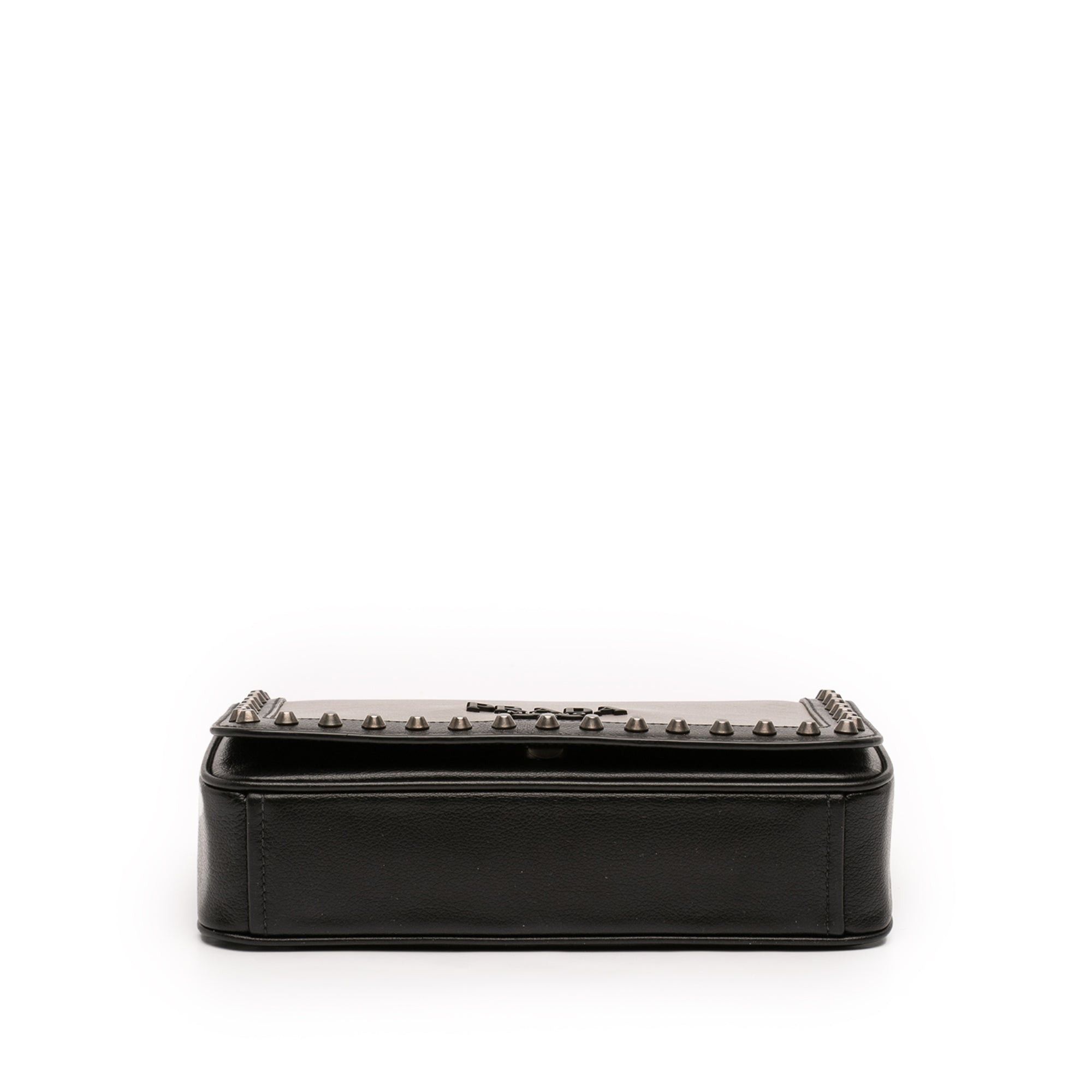 Prada Bicolor Glace Calfskin Studded Crossbody Size ONE SIZE - 3 Thumbnail