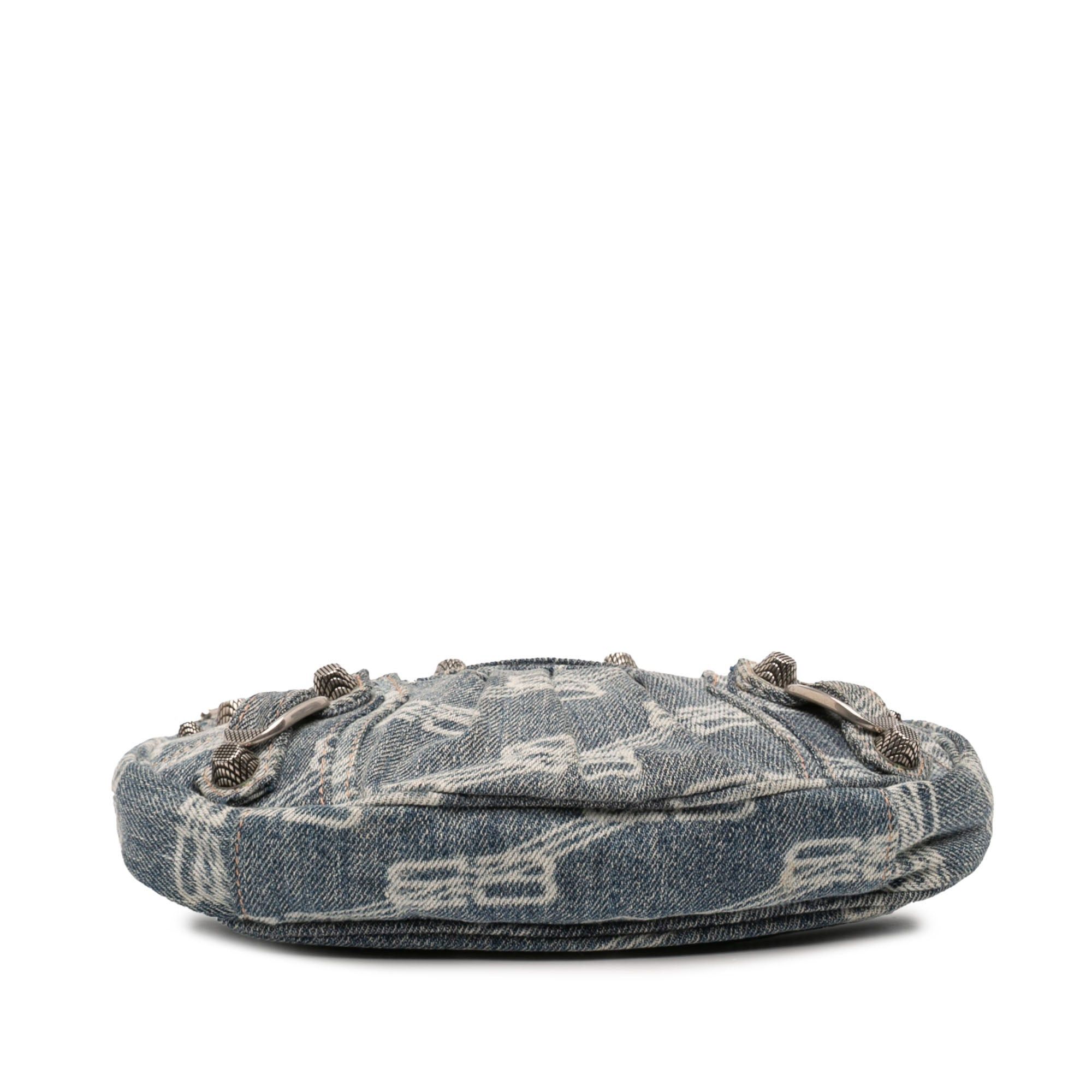 Balenciaga Mini BB Monogram Denim Le Cagole Size ONE SIZE - 3 Thumbnail