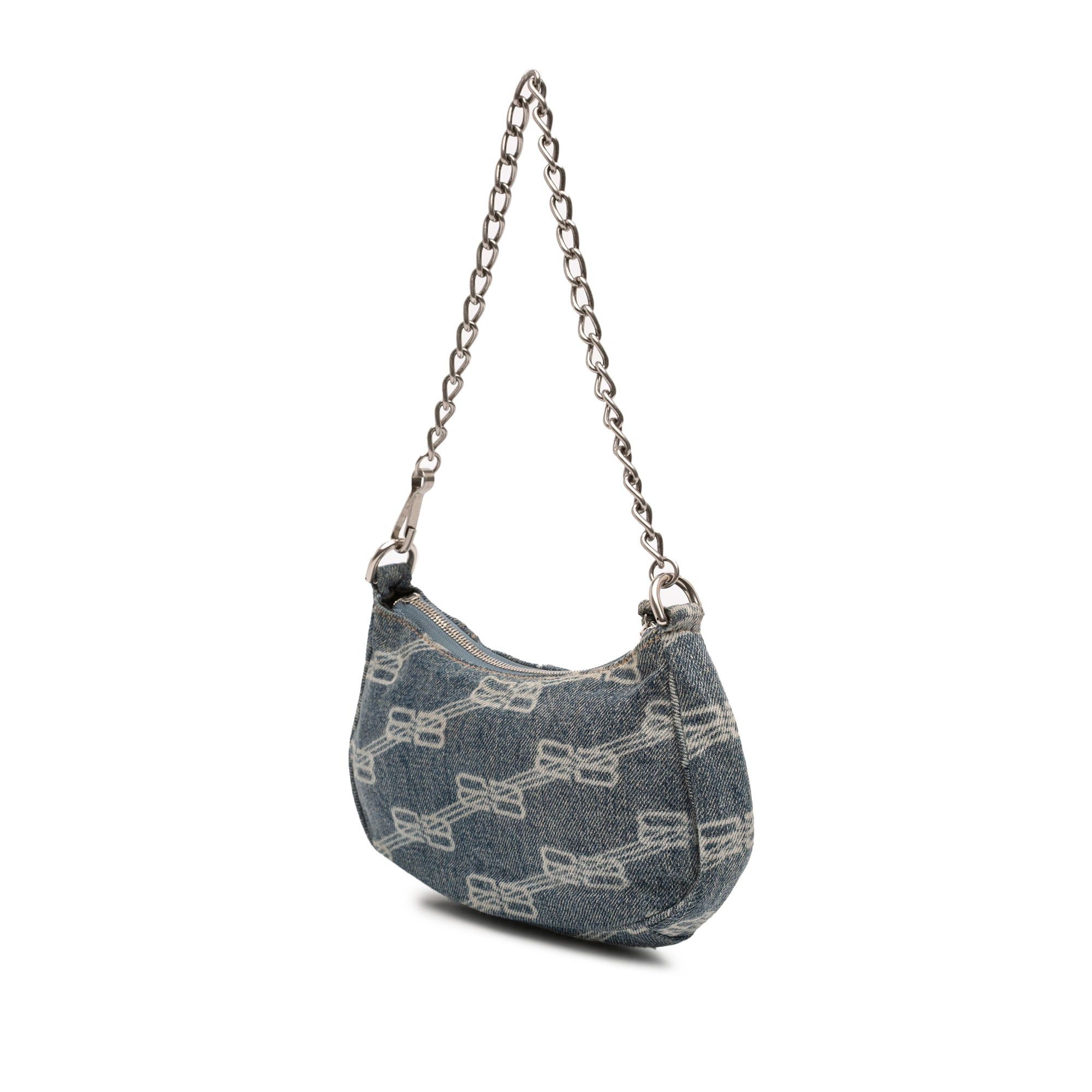 Balenciaga Mini BB Monogram Denim Le Cagole Size ONE SIZE - 2 Thumbnail