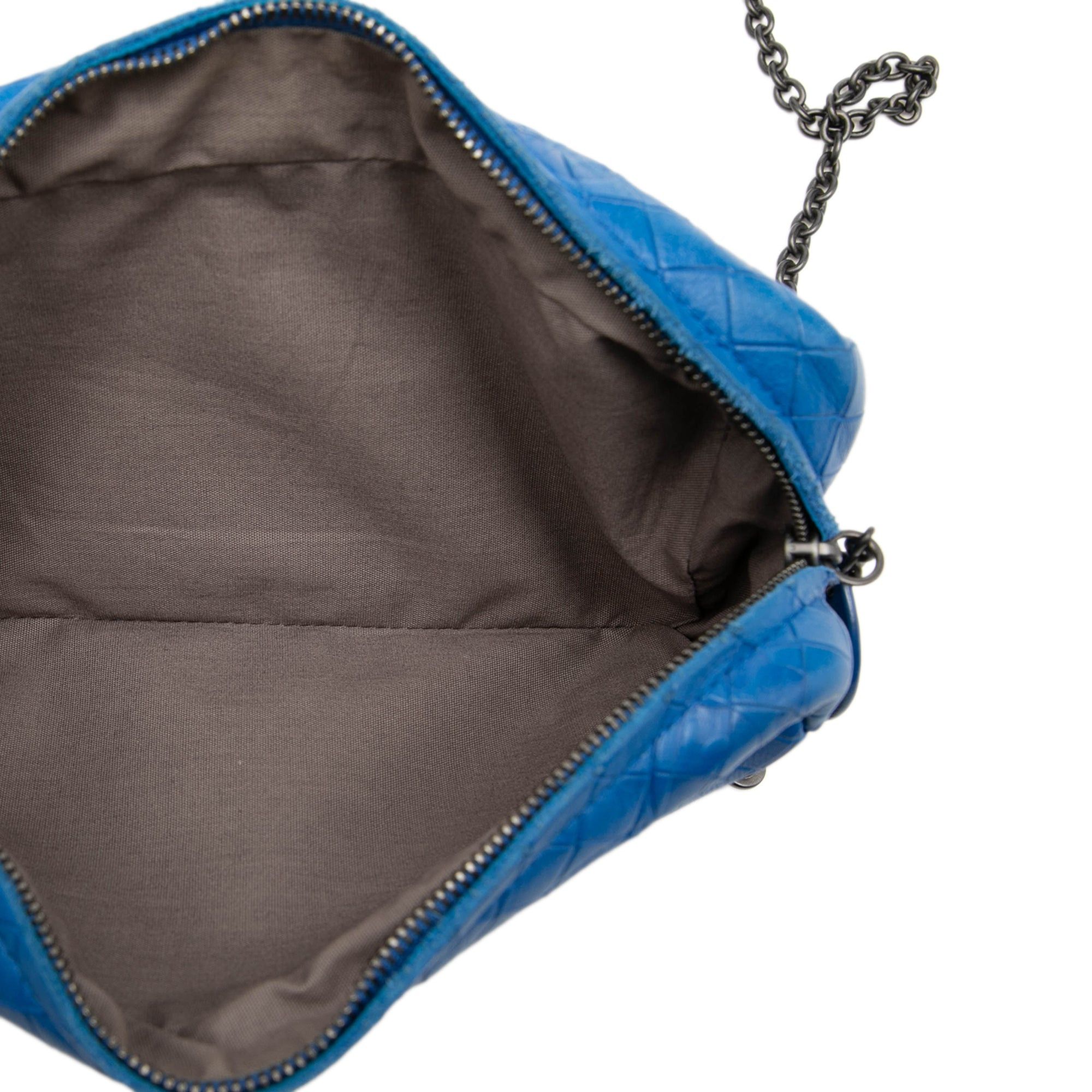 Bottega Veneta Small Calfskin Intrecciomirage Embossed Butterfly Chain Crossbody Size ONE SIZE - 4 Thumbnail