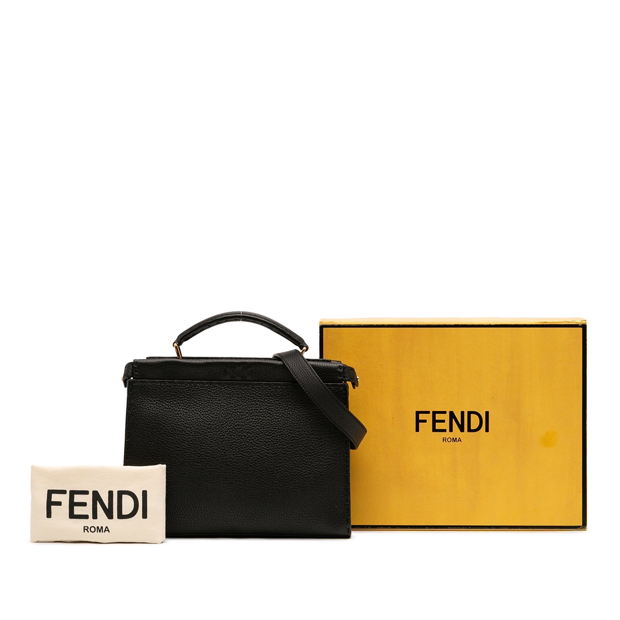 Fendi Mini Calfskin Romano Selleria Peekaboo Iconic Fit Satchel Size ONE SIZE - 8 Thumbnail