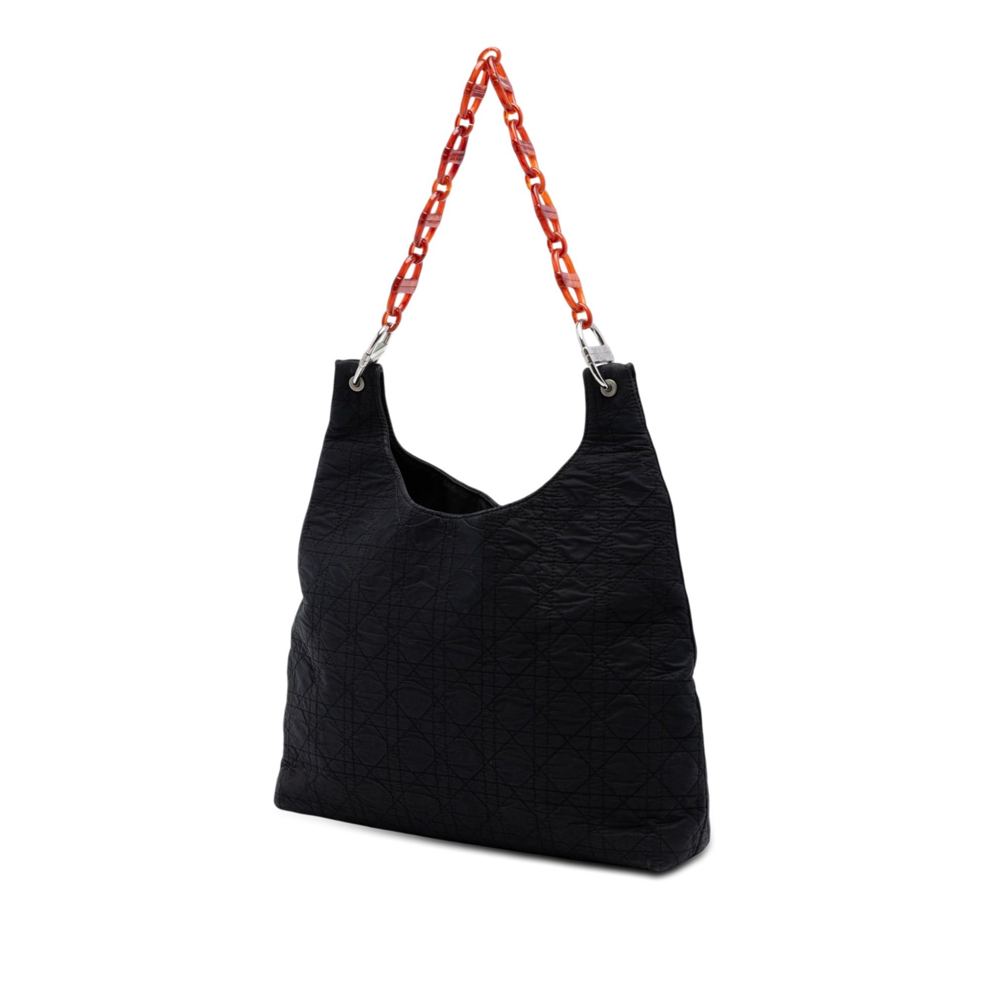 Dior Nylon Cannage Tortoise Shell Chain Tote Size ONE SIZE - 2 Thumbnail