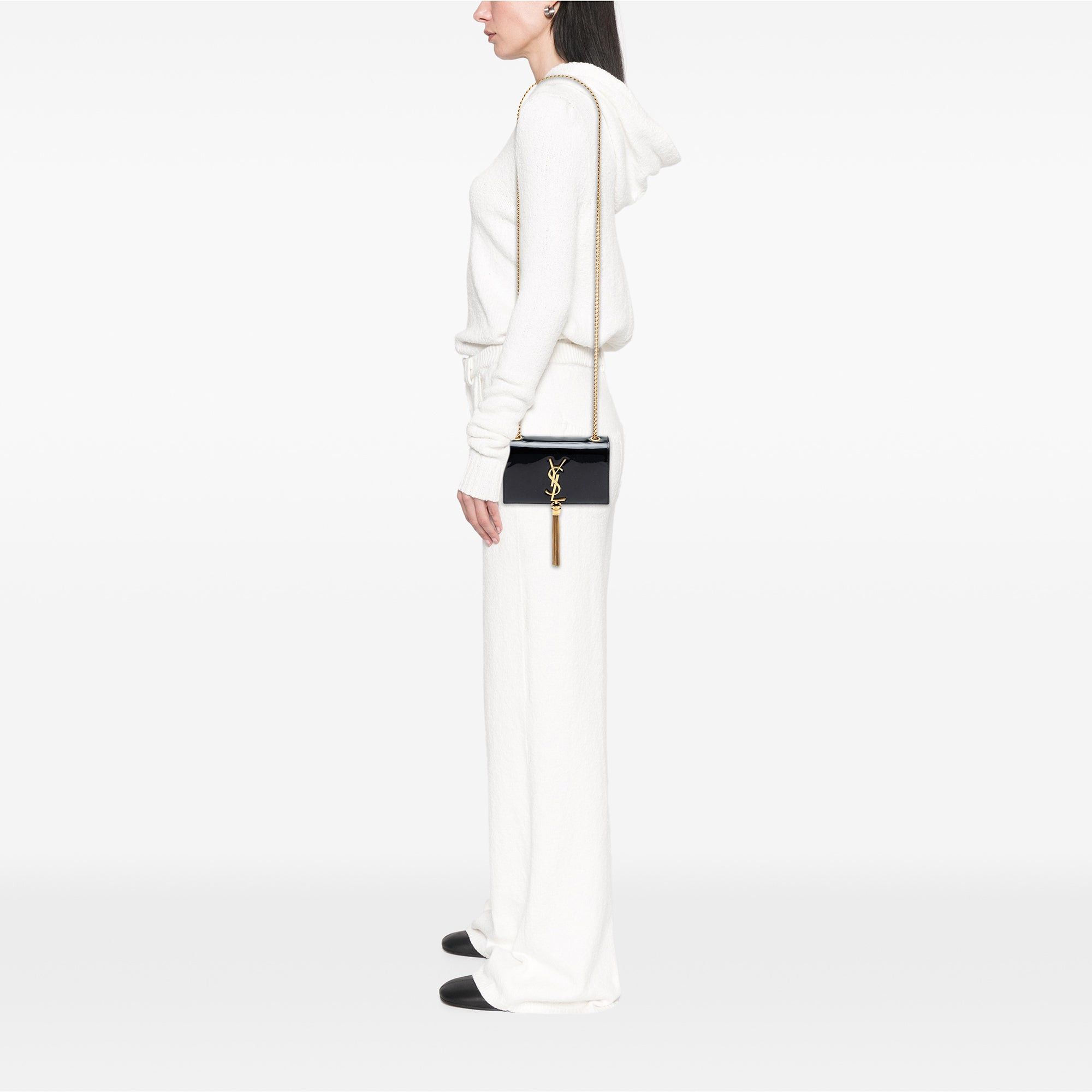 Saint Laurent Paris Small Patent Classic Monogram Kate Tassel Crossbody Size ONE SIZE - 6 Thumbnail