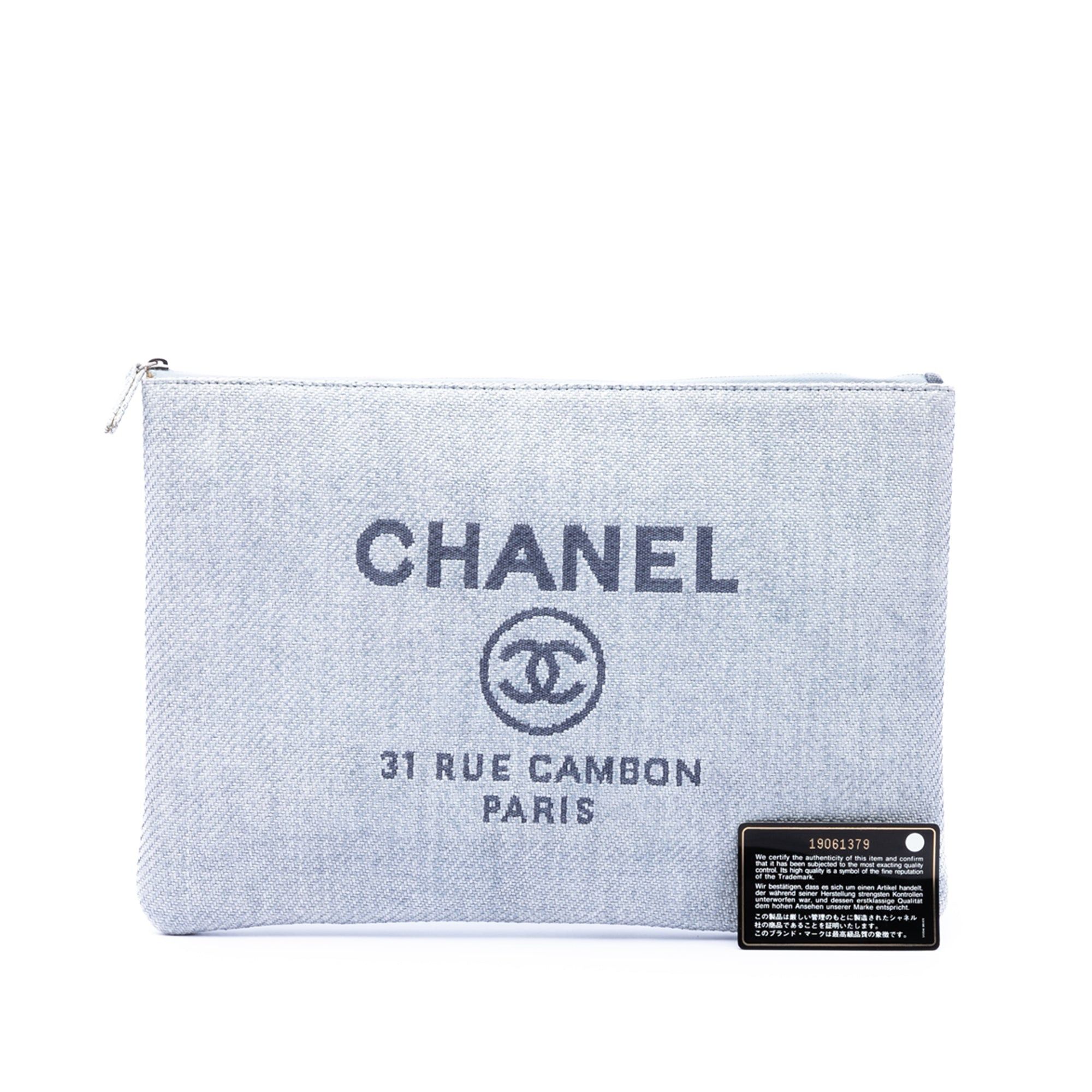 Chanel Large Canvas Deauville O Case Clutch Size ONE SIZE - 7 Thumbnail