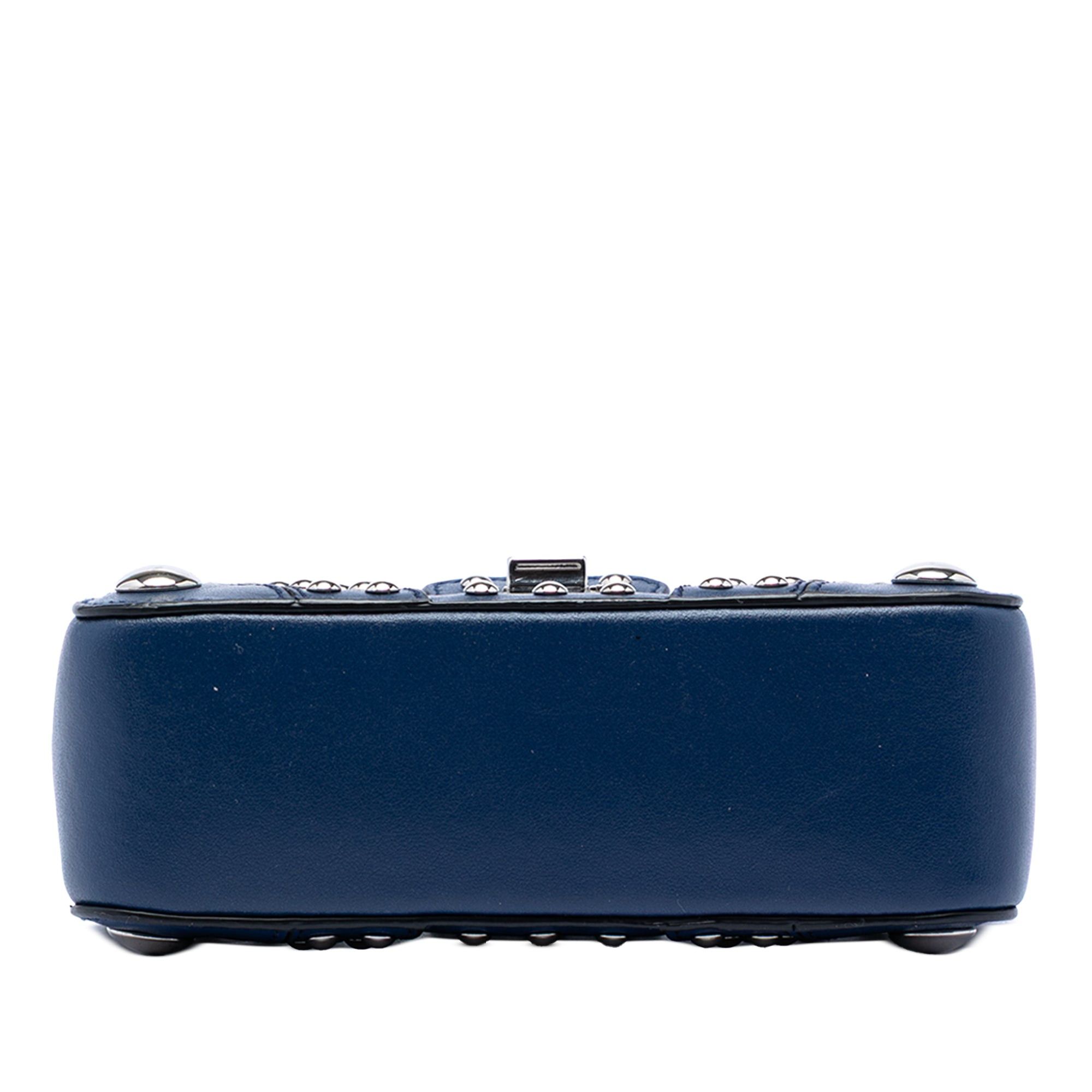 Prada City Calfskin Studded Elektra Turn Lock Clutch Size ONE SIZE - 3 Thumbnail