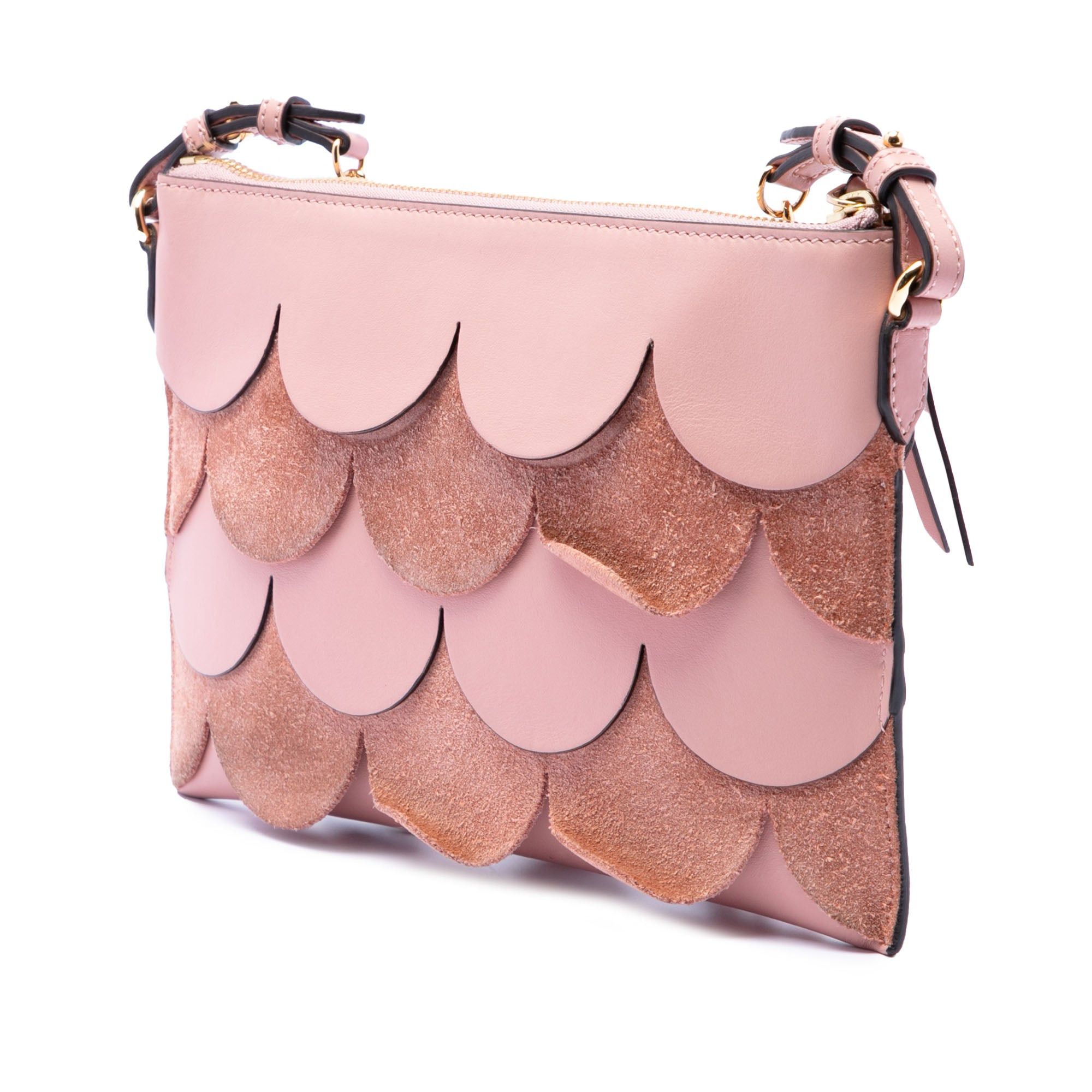Burberry Scalloped Leather and Suede Peyton Crossbody Size ONE SIZE - 2 Thumbnail