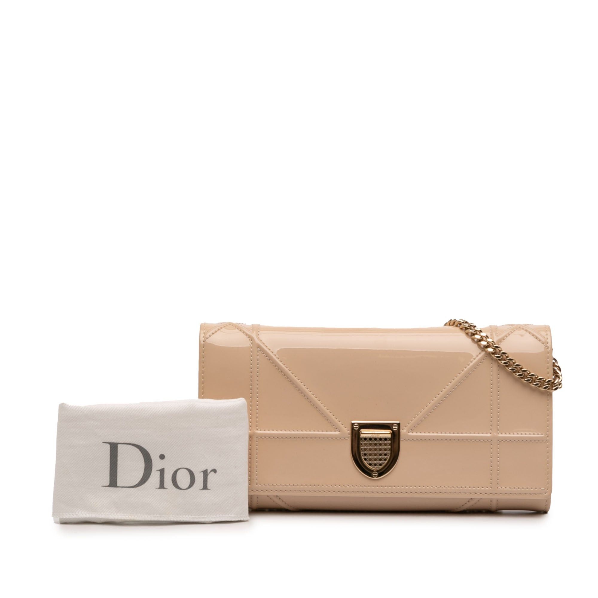 Dior Patent Diorama Wallet On Chain Size ONE SIZE - 7 Thumbnail