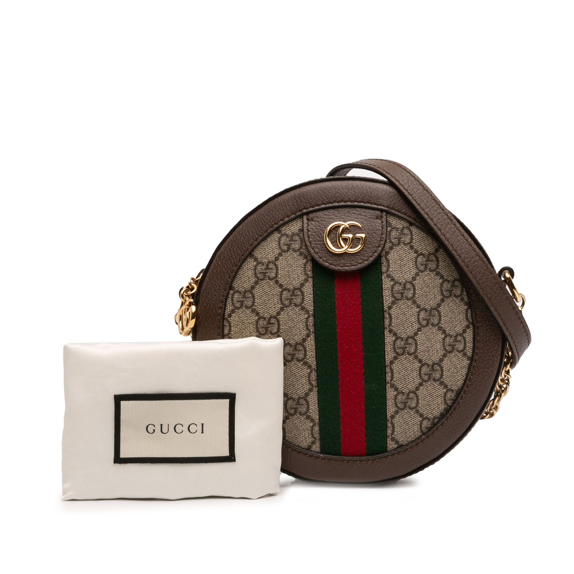 Gucci Mini GG Supreme Web Ophidia Round Crossbody Size ONE SIZE - 7 Thumbnail
