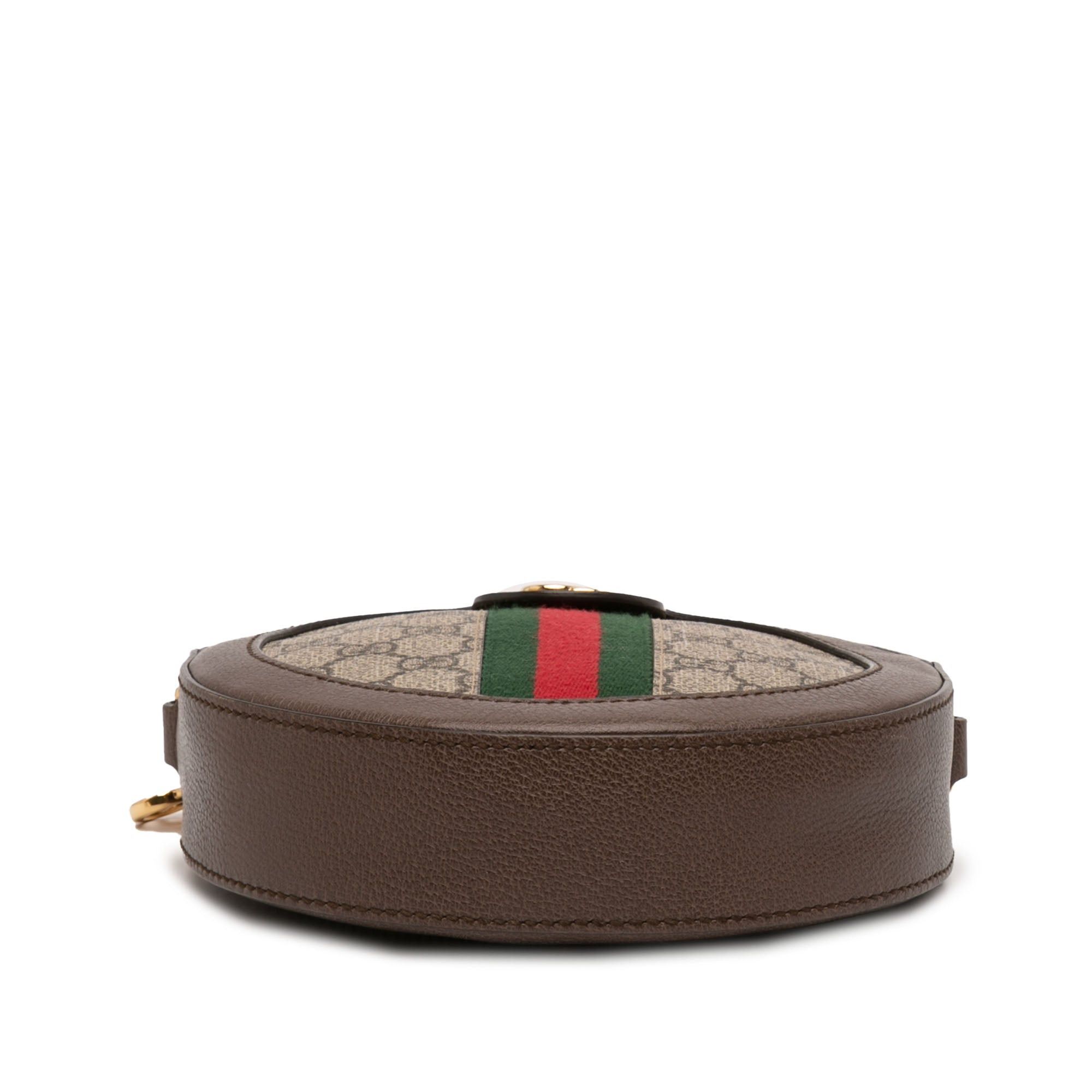 Gucci Mini GG Supreme Web Ophidia Round Crossbody Size ONE SIZE - 3 Thumbnail
