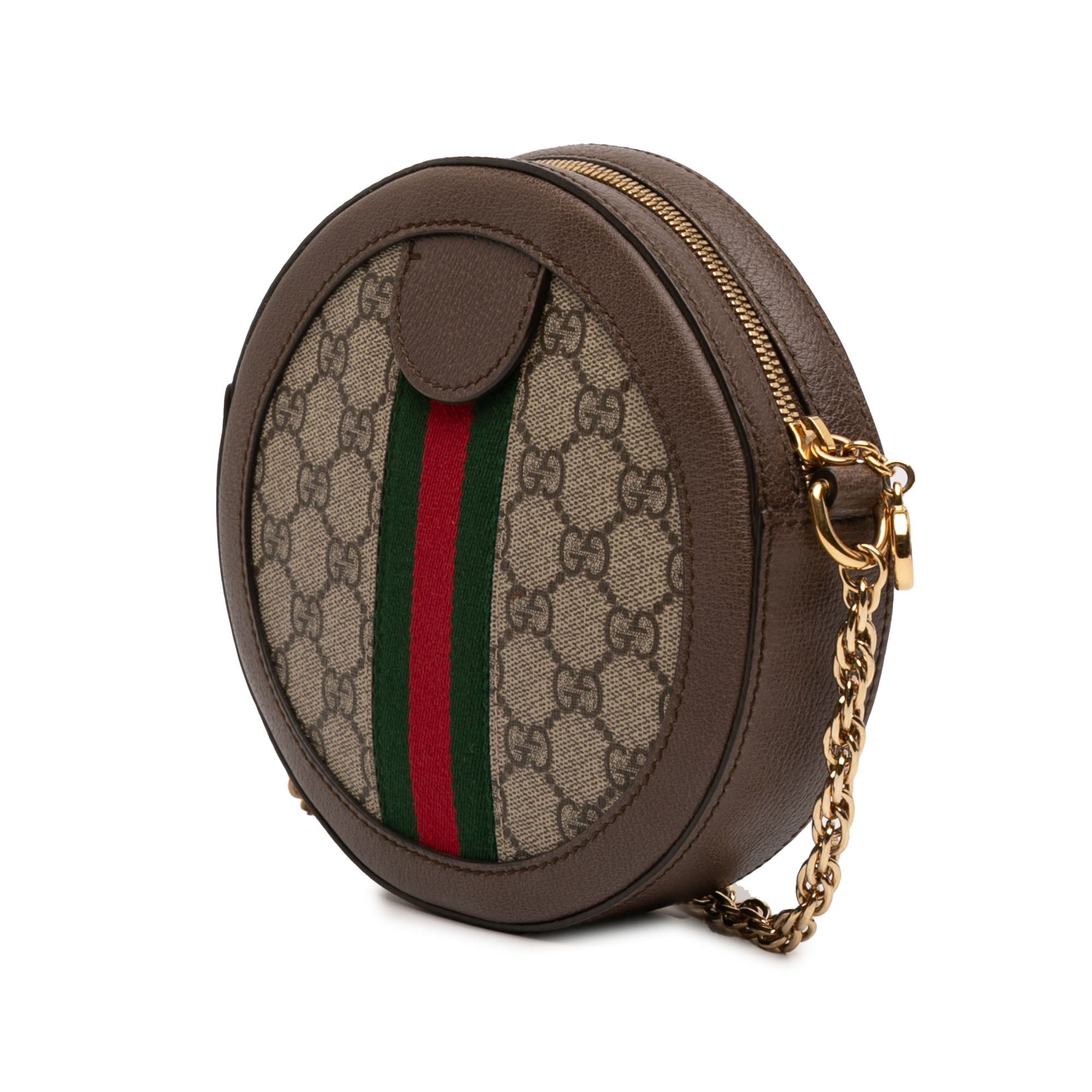 Gucci Mini GG Supreme Web Ophidia Round Crossbody Size ONE SIZE - 2 Thumbnail