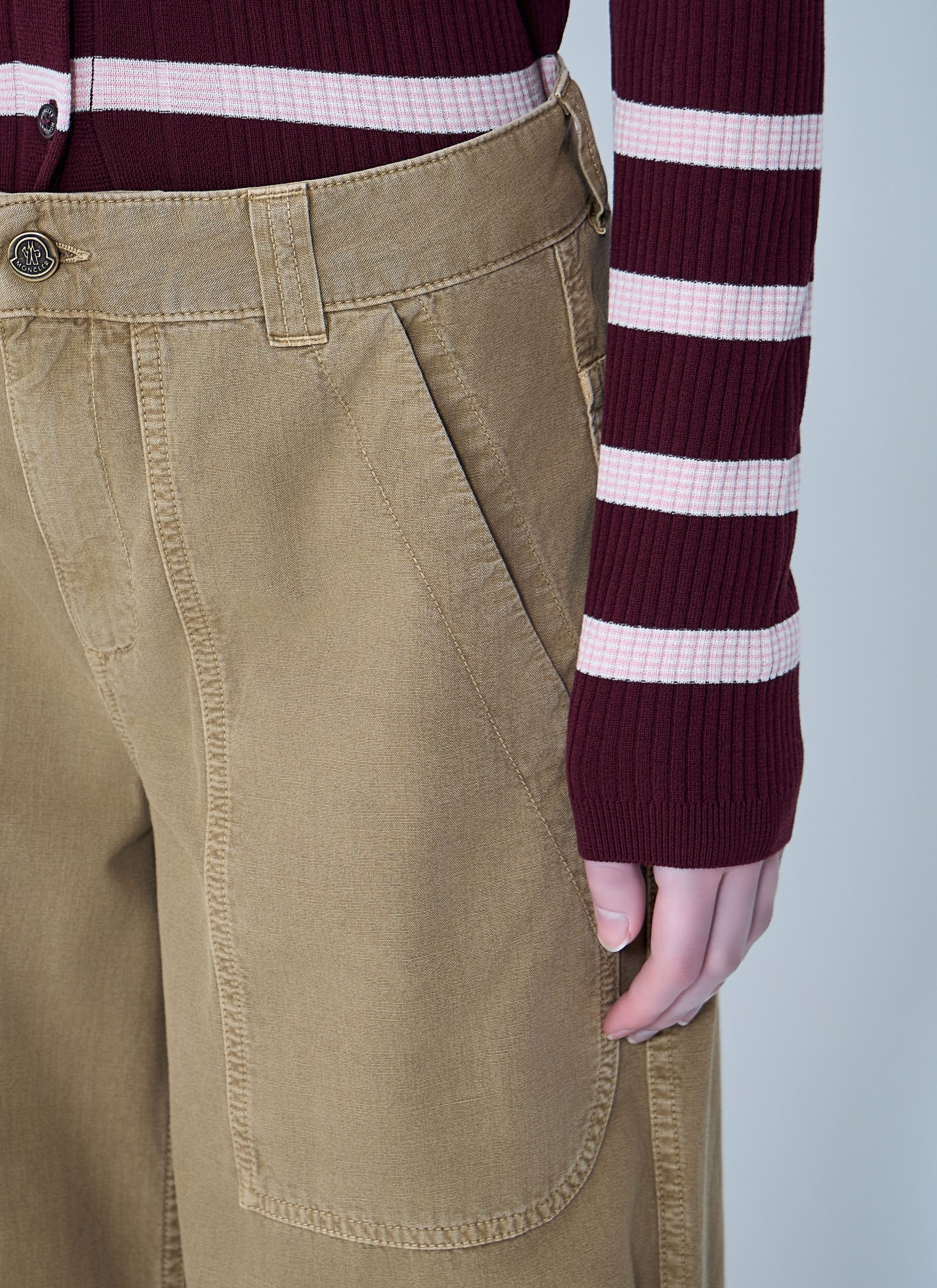 Moncler Utility Wide-Leg Trousers Size 28" / US 6 / IT 42 - 5 Thumbnail