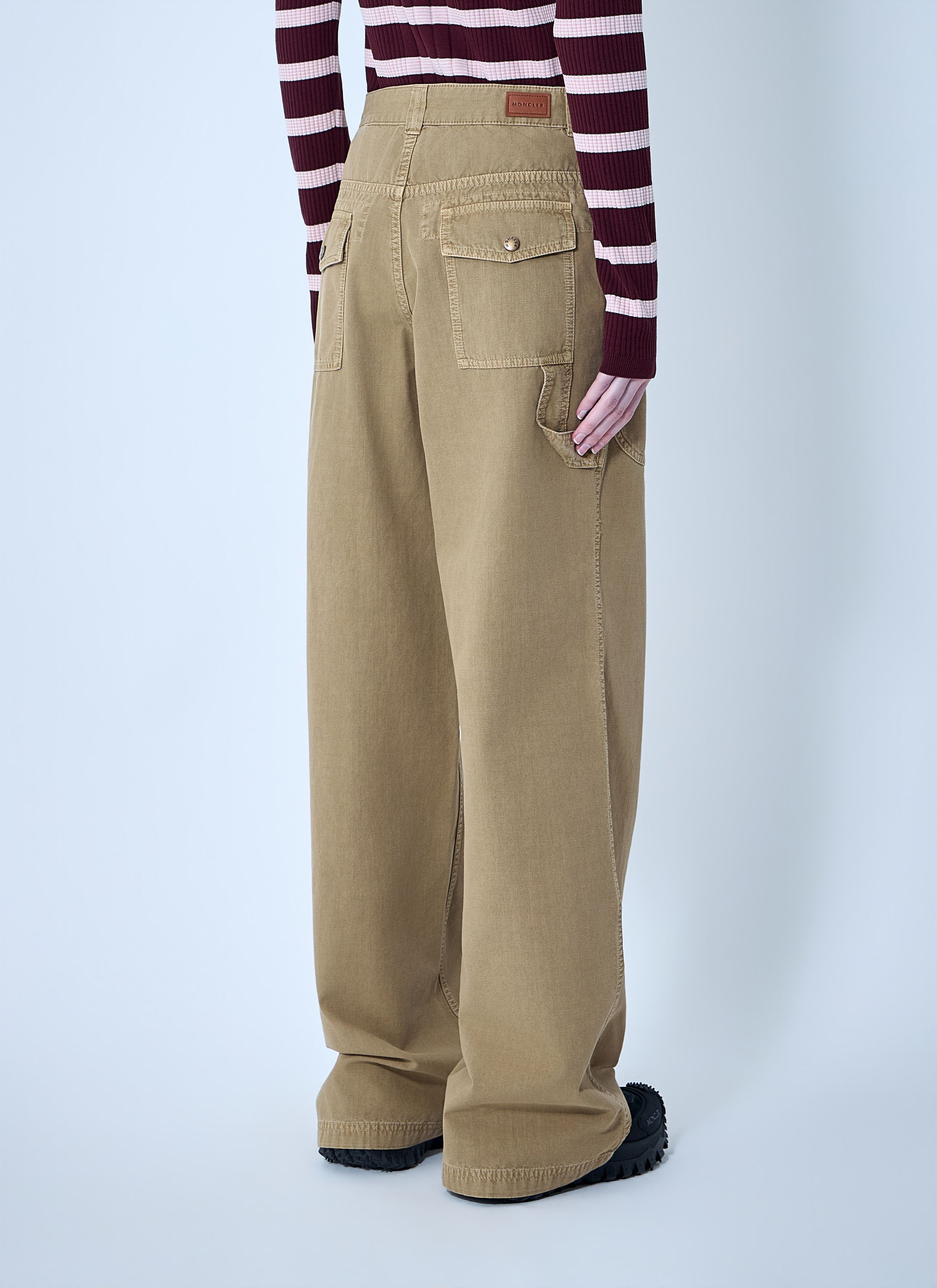 Moncler Utility Wide-Leg Trousers Size 28" / US 6 / IT 42 - 4 Thumbnail
