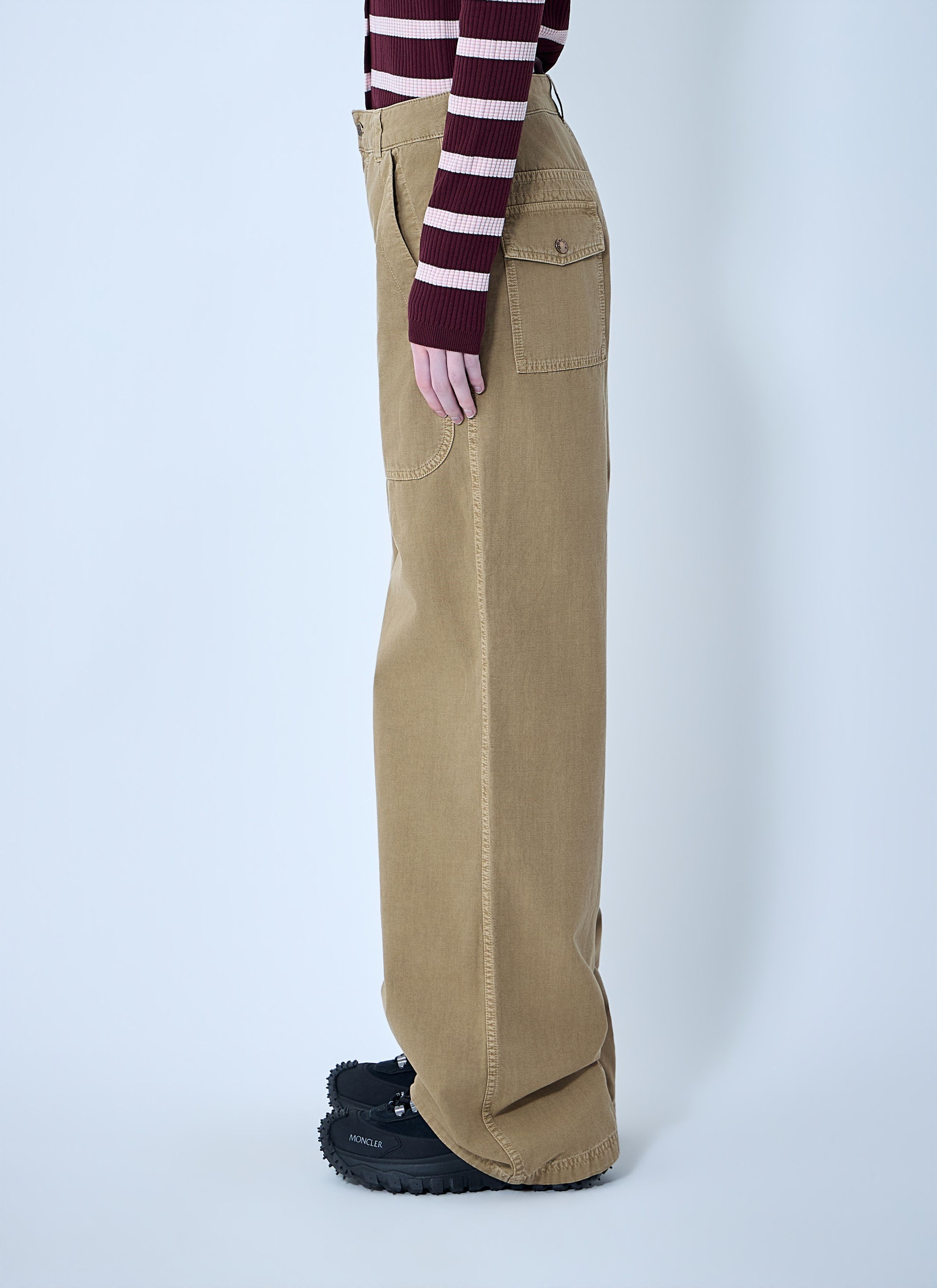 Moncler Utility Wide-Leg Trousers Size 28" / US 6 / IT 42 - 3 Thumbnail