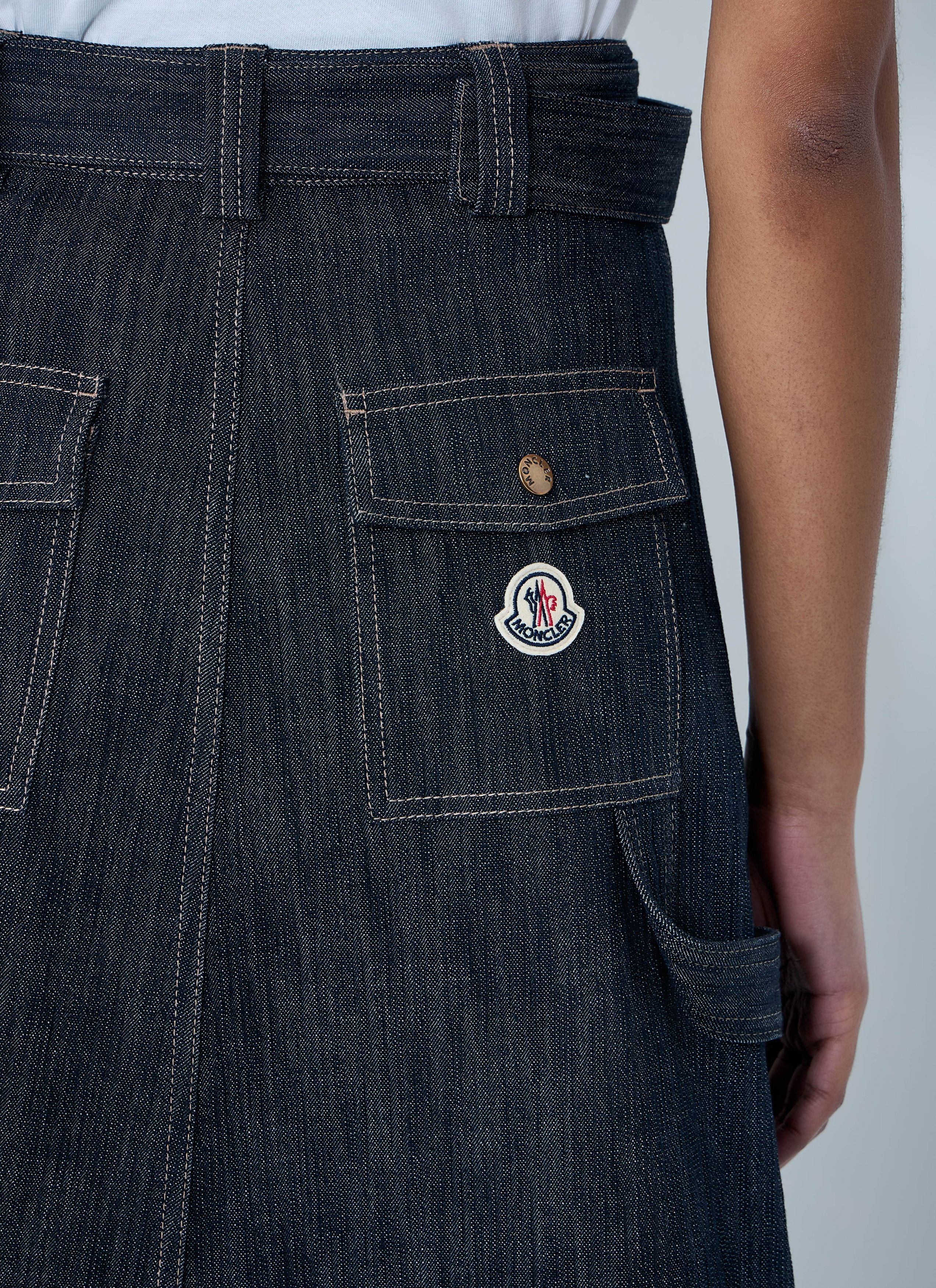 Moncler Button-Front Denim Midi Skirt Size 28" / US 6 / IT 42 - 6 Thumbnail