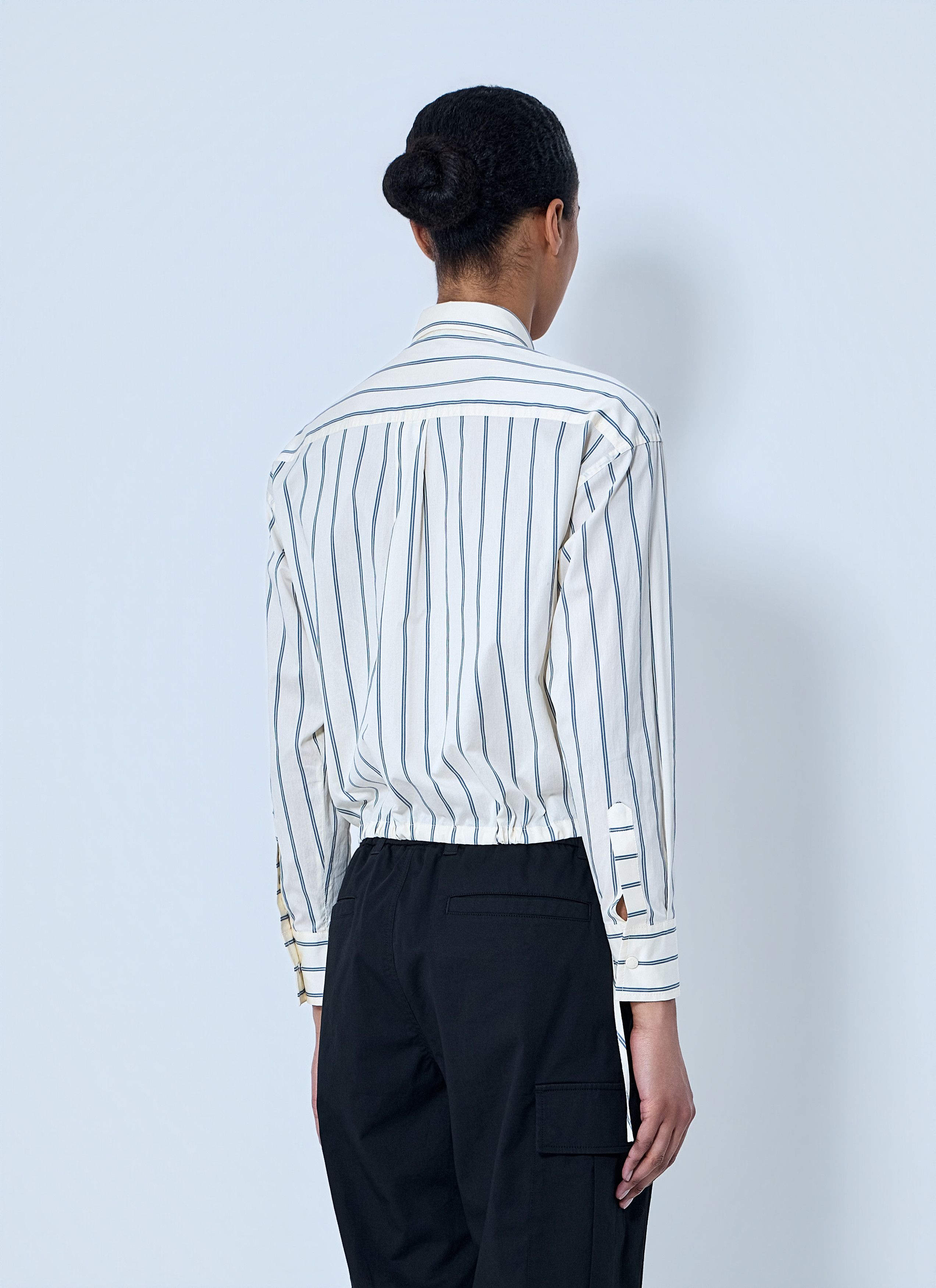 Moncler Striped Cotton Shirt Size M / US 6-8 / IT 42-44 - 4 Thumbnail