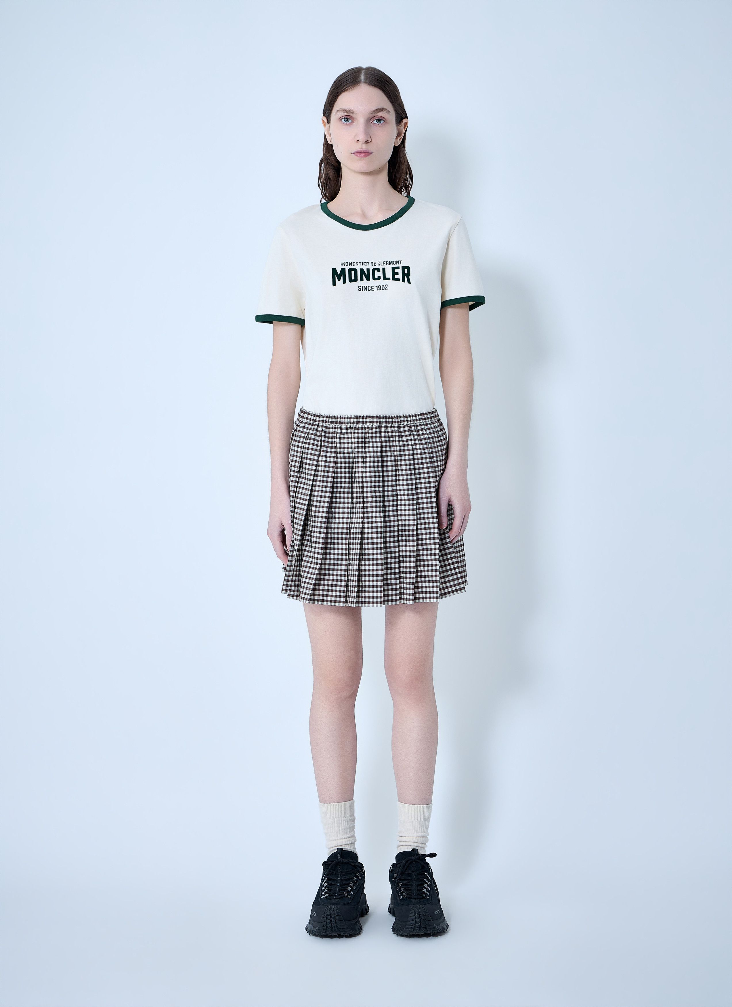 Moncler Logo Print Cotton T-Shirt Size M / US 6-8 / IT 42-44 - 2 Thumbnail