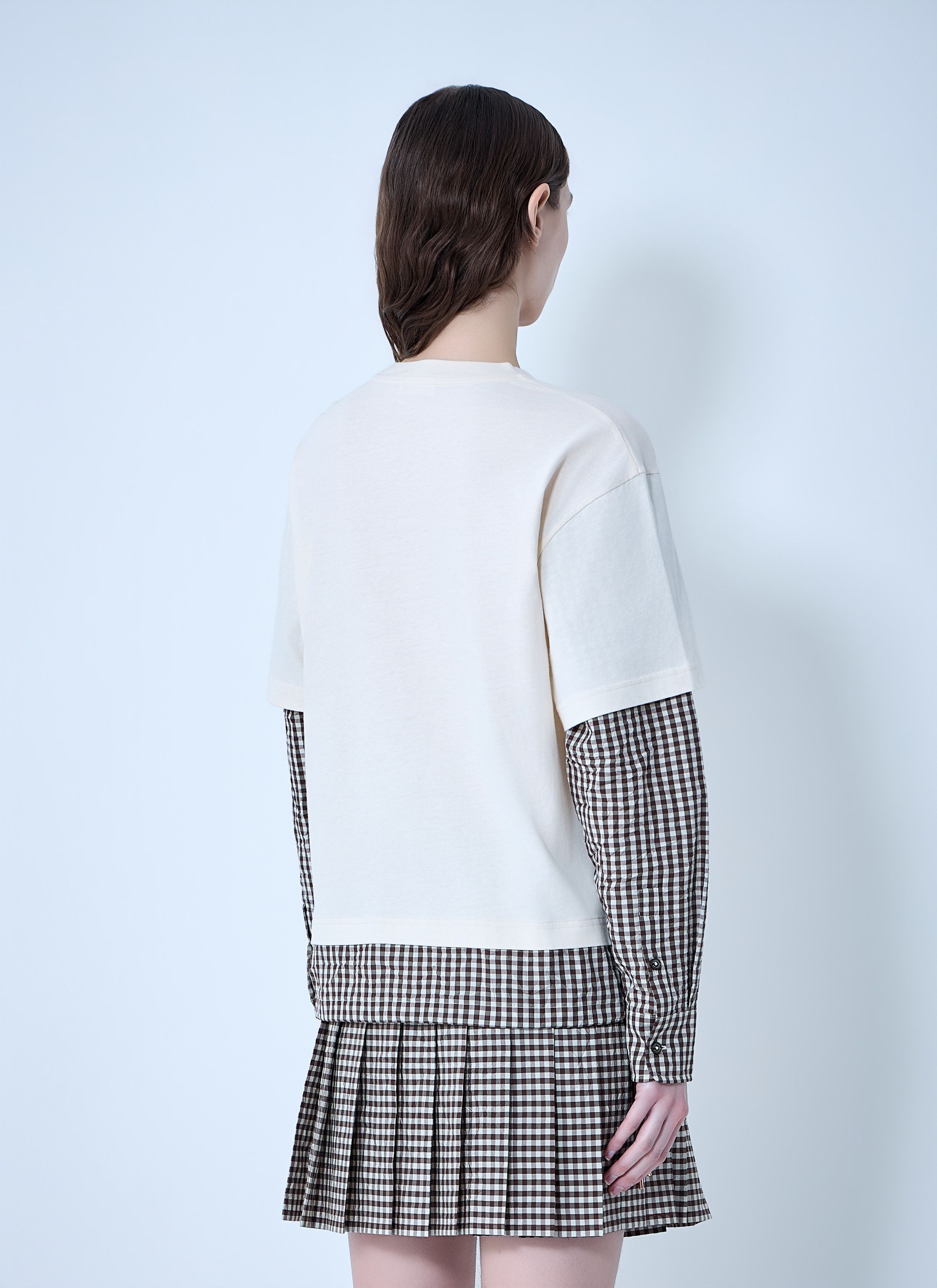 Moncler Layered Check T-Shirt Size L / US 10 / IT 46 - 4 Thumbnail