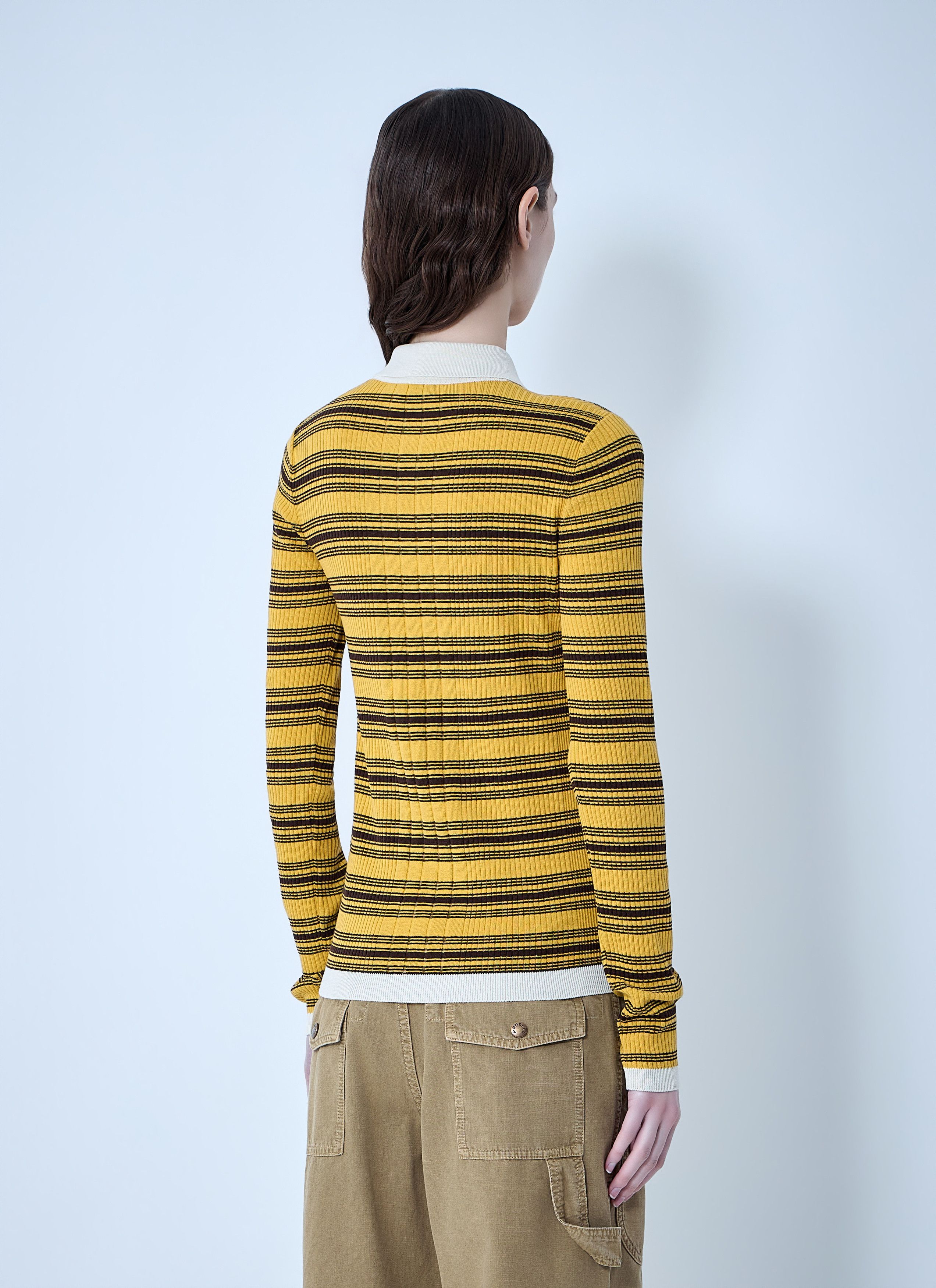 Moncler Striped Button-Down Cardigan Size S / US 4 / IT 40 - 4 Thumbnail