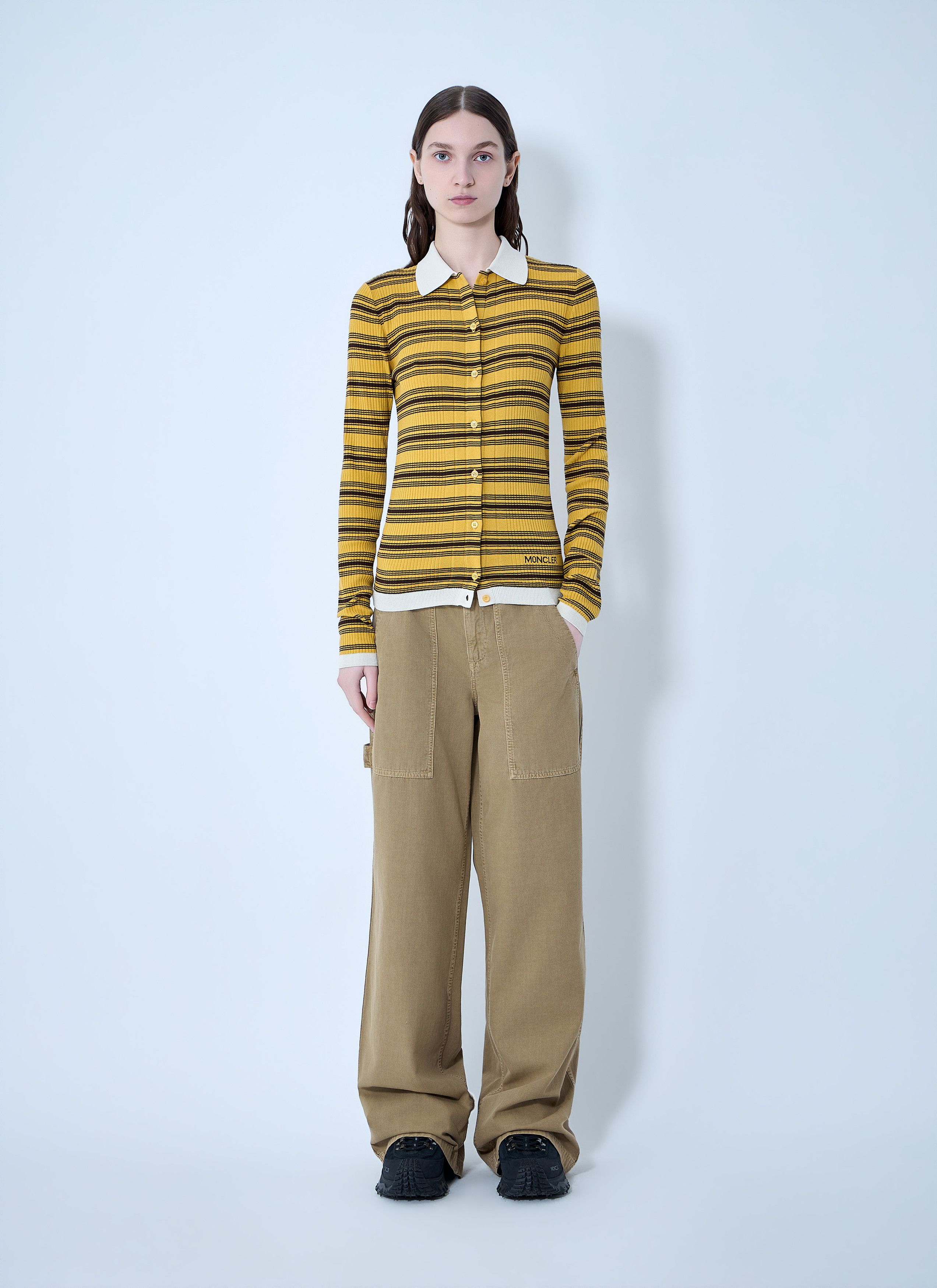 Moncler Striped Button-Down Cardigan Size XS / US 0-2 / IT 36-38 - 2 Thumbnail