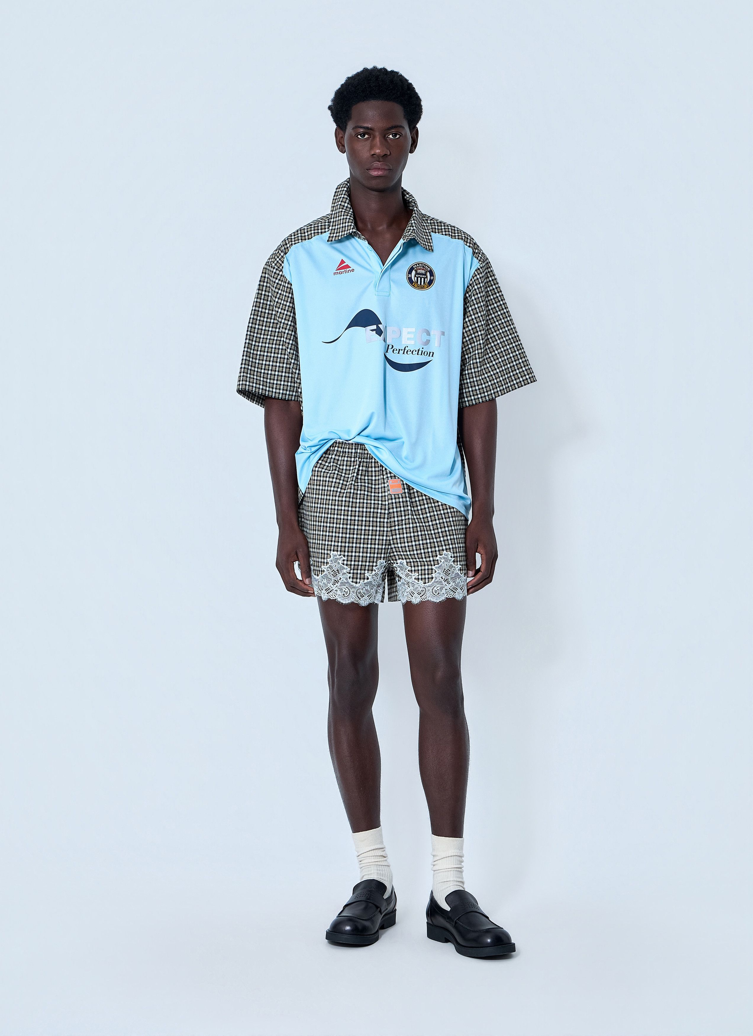 Martine Rose Patchwork Cotton Polo Shirt Size US L / EU 52-54 / 3 - 2 Thumbnail