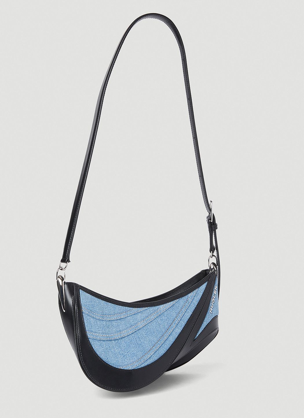 Mugler Denim Spiral Curve 01 Shoulder Bag Size ONE SIZE - 2 Thumbnail