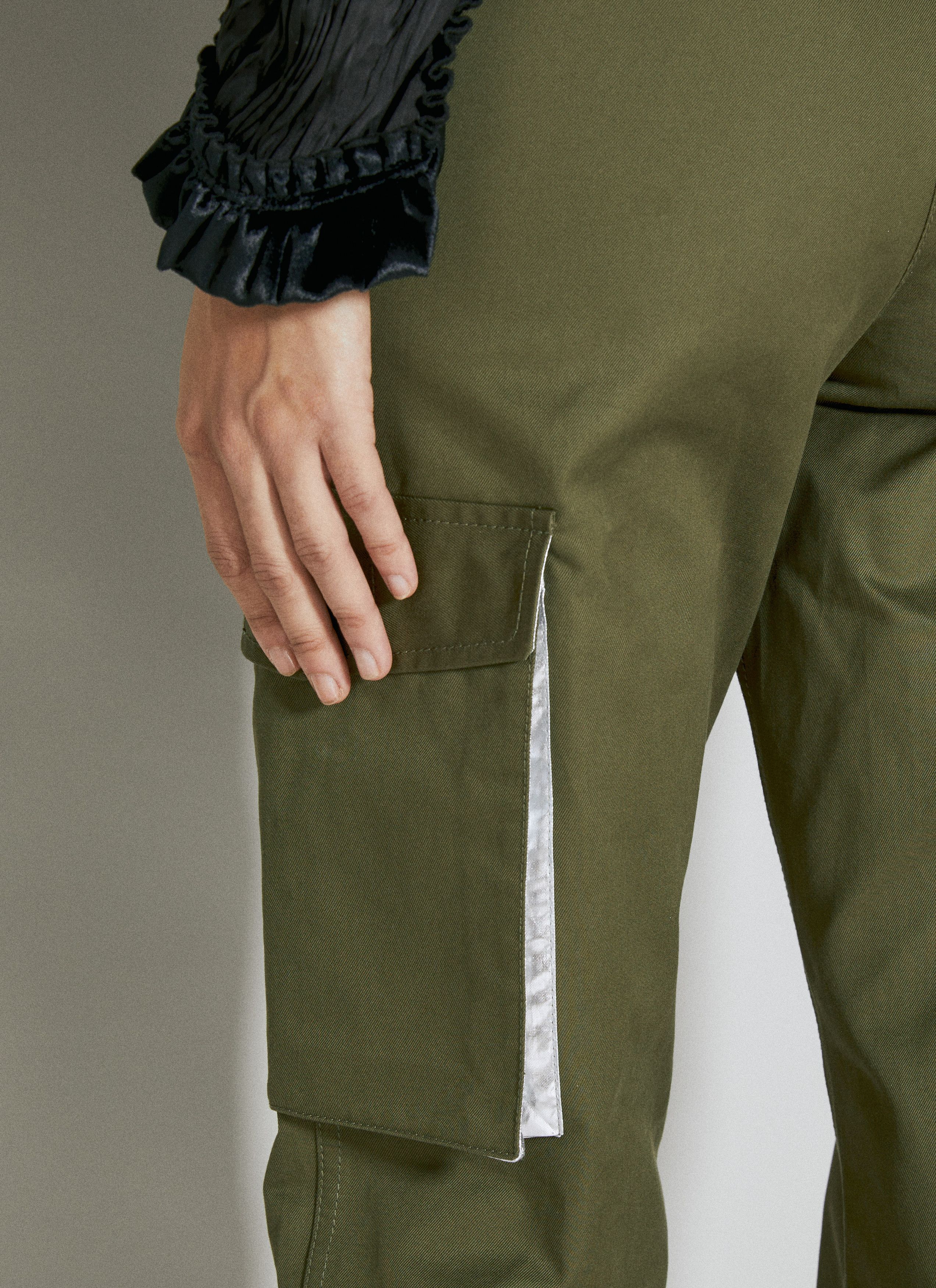 Paco Rabanne Twill Cargo Pants Size 27" / US 4 / IT 40 - 3 Thumbnail