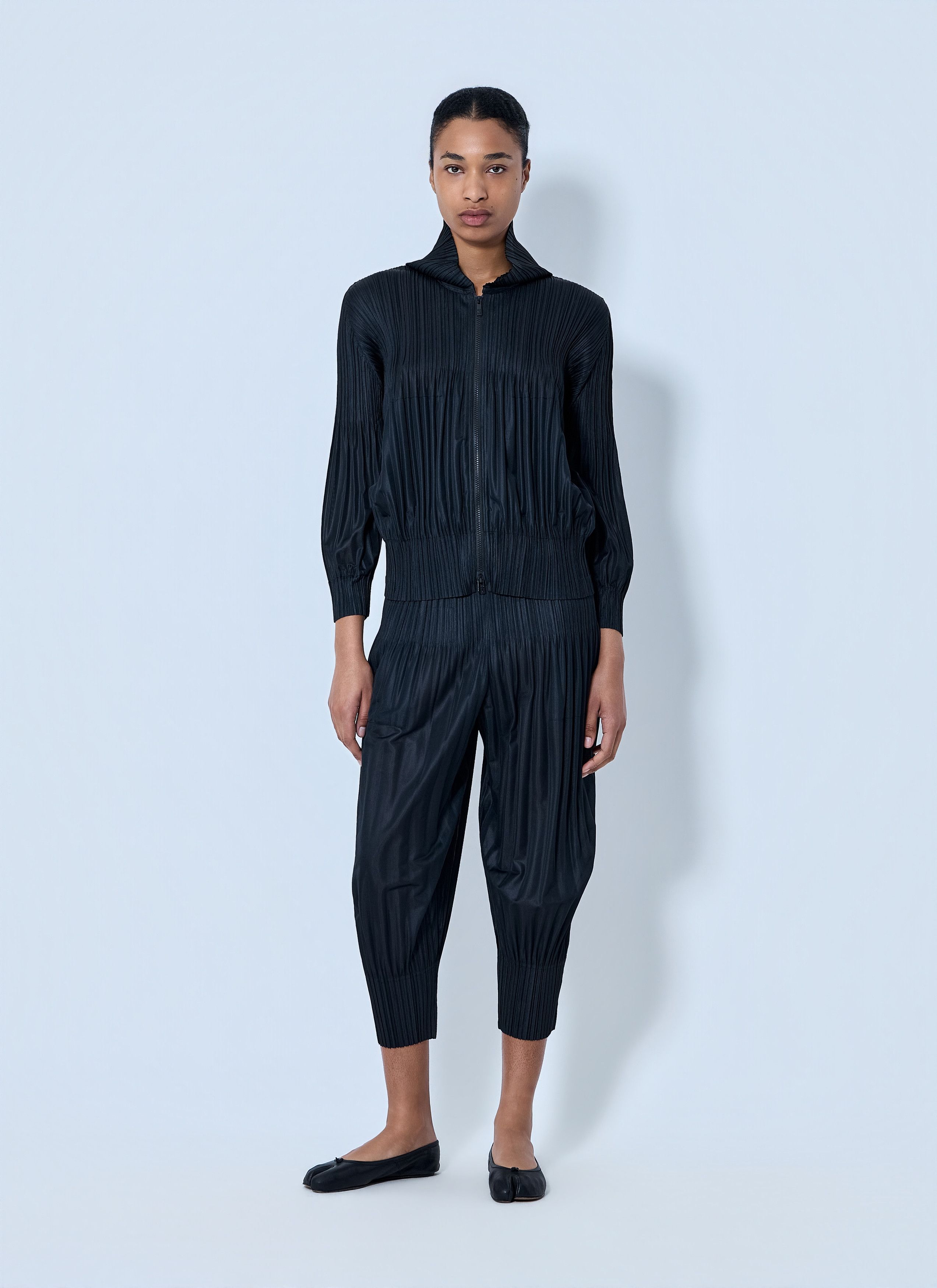 Pleats Please Issey Miyake Pleated Zip-Up Jacket Size L / US 10 / IT 46 - 2 Thumbnail