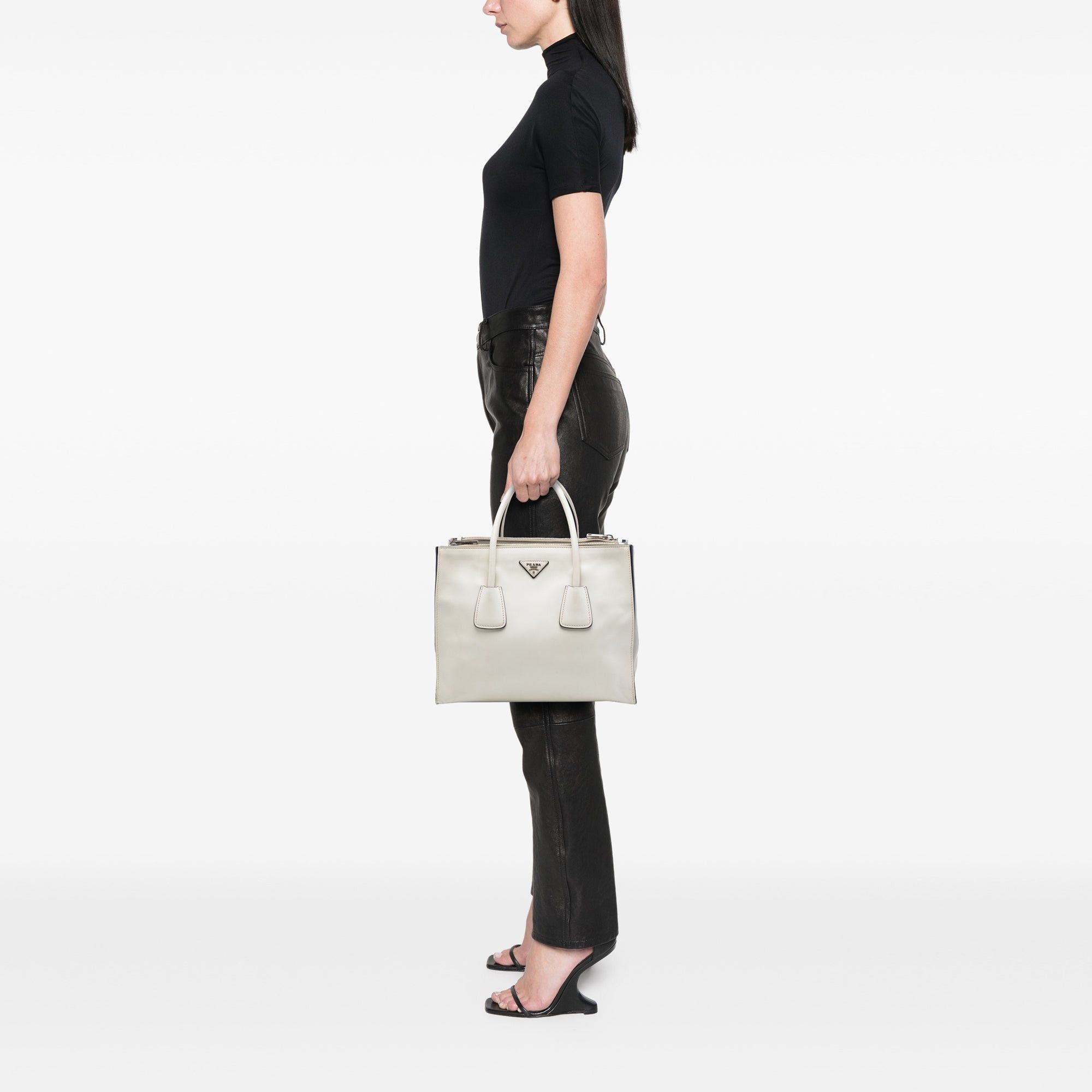 Prada Glace Calf Twin Pocket Double Handle Satchel Size ONE SIZE - 6 Thumbnail