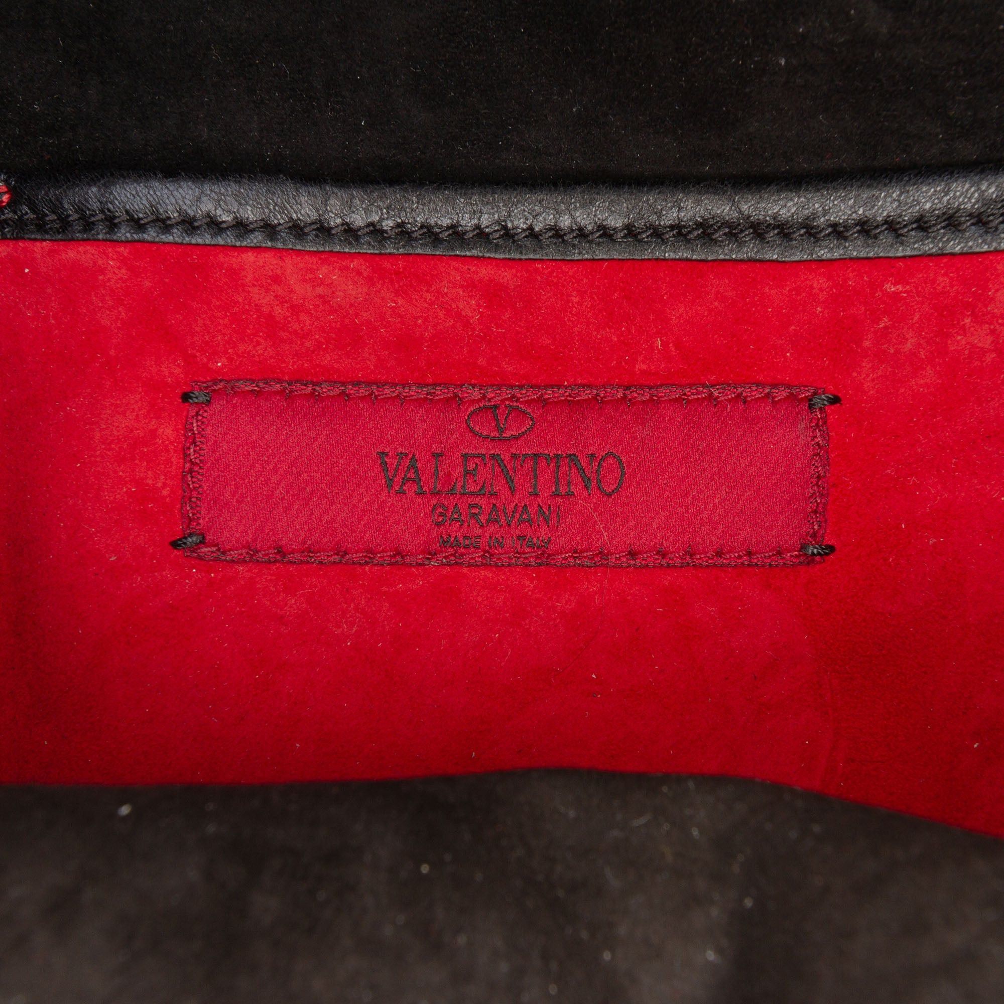 Valentino Quilted Crinkled Leather Rockstud Double Zip Camera Bag Size ONE SIZE - 6 Thumbnail