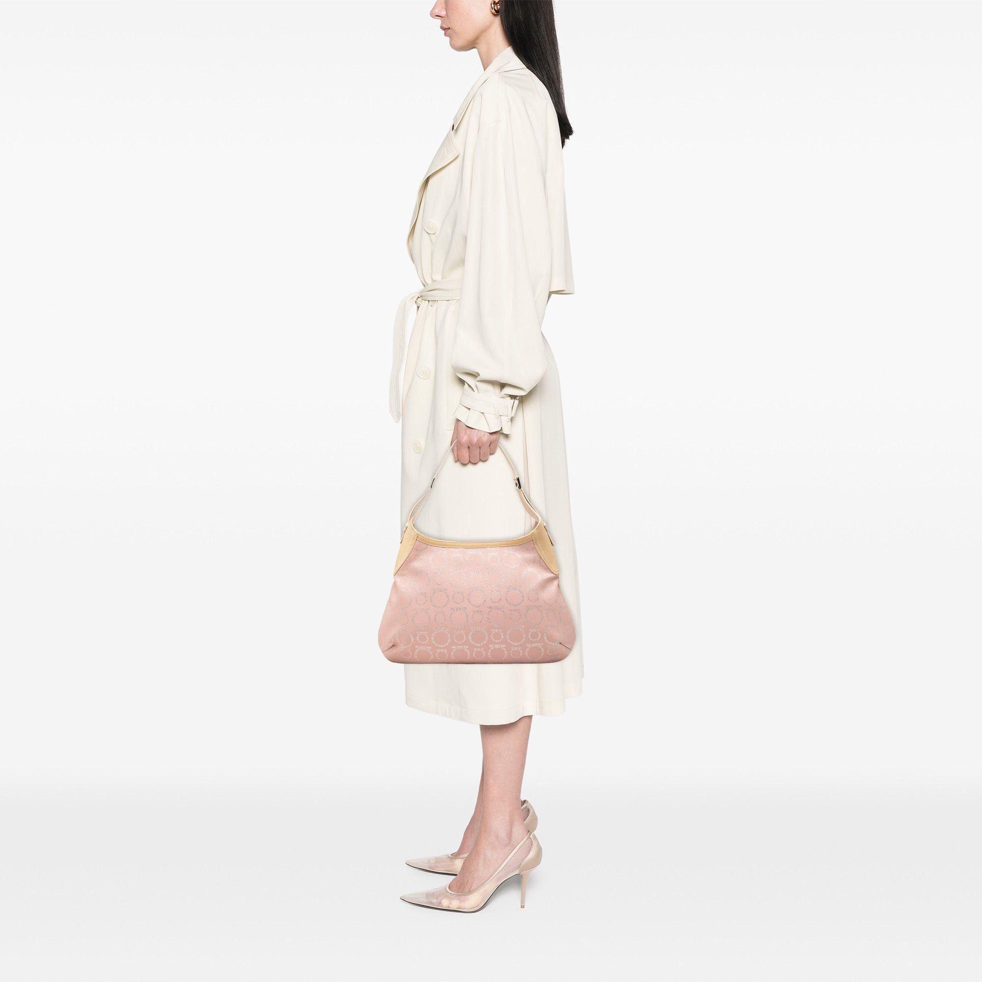Salvatore Ferragamo Gancini Coated Canvas Hobo Size ONE SIZE - 8 Thumbnail