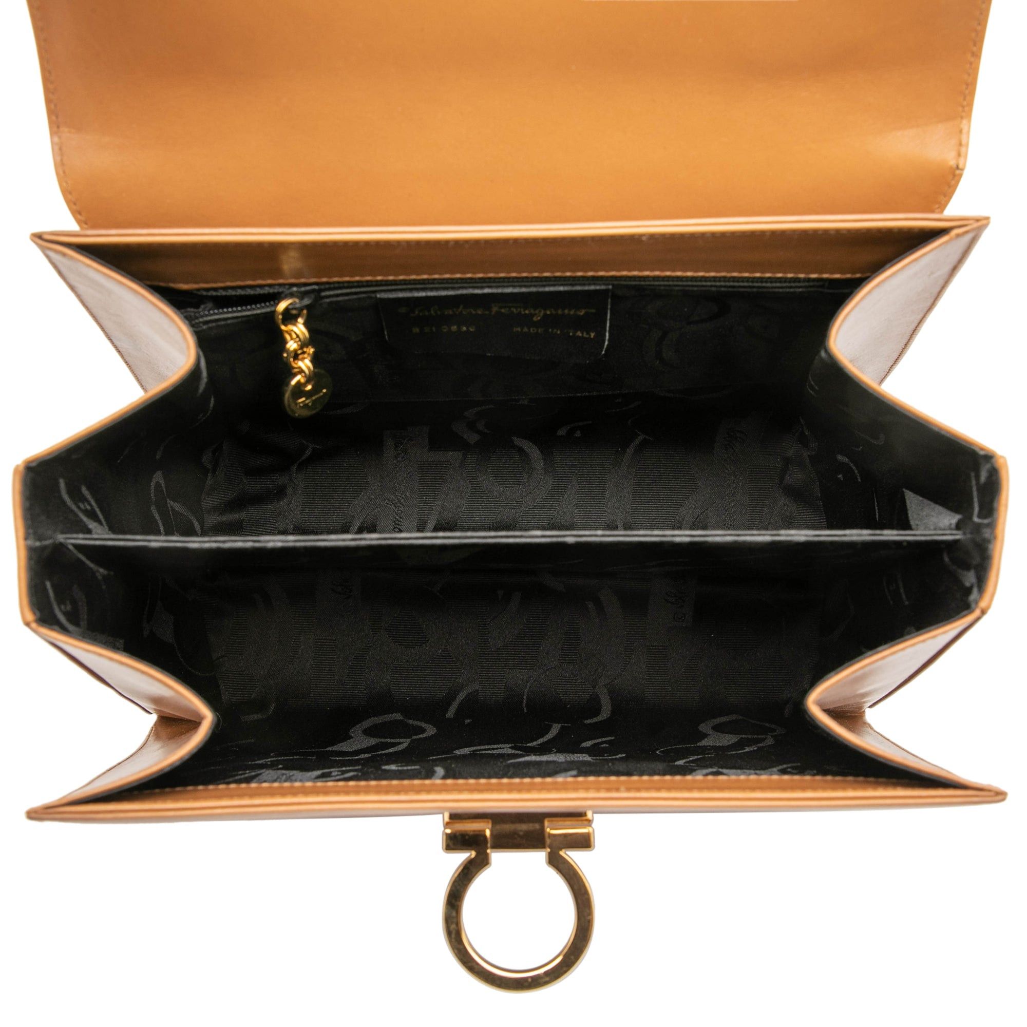 Salvatore Ferragamo Small Leather Gancini Iconic Top Handle Bag Size ONE SIZE - 4 Thumbnail