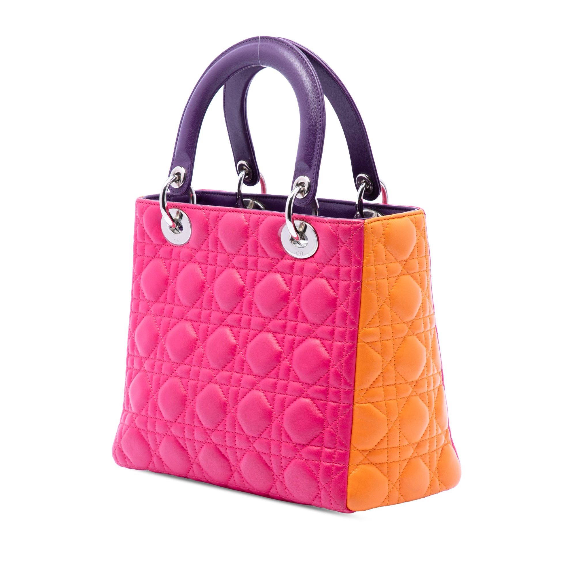 Dior Medium Tricolor Lambskin Cannage Lady Dior Size ONE SIZE - 2 Thumbnail