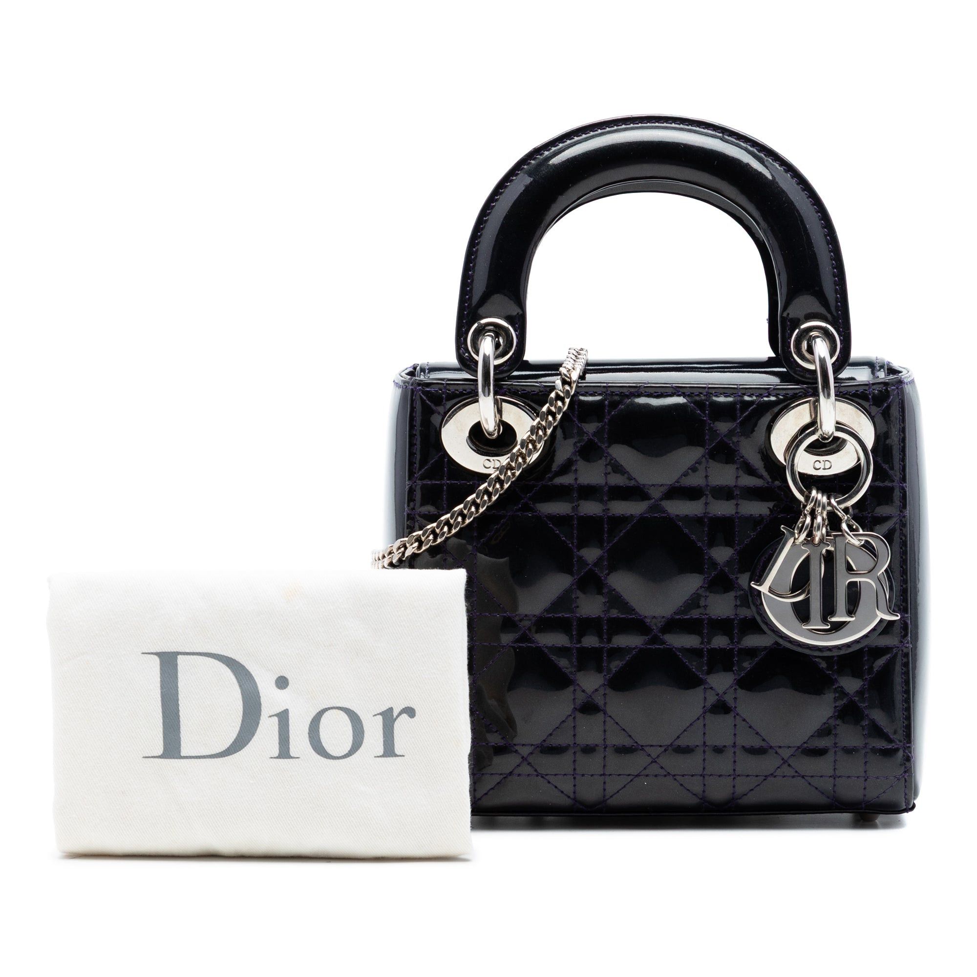 Dior Mini Patent Cannage Lady Dior Size ONE SIZE - 7 Thumbnail