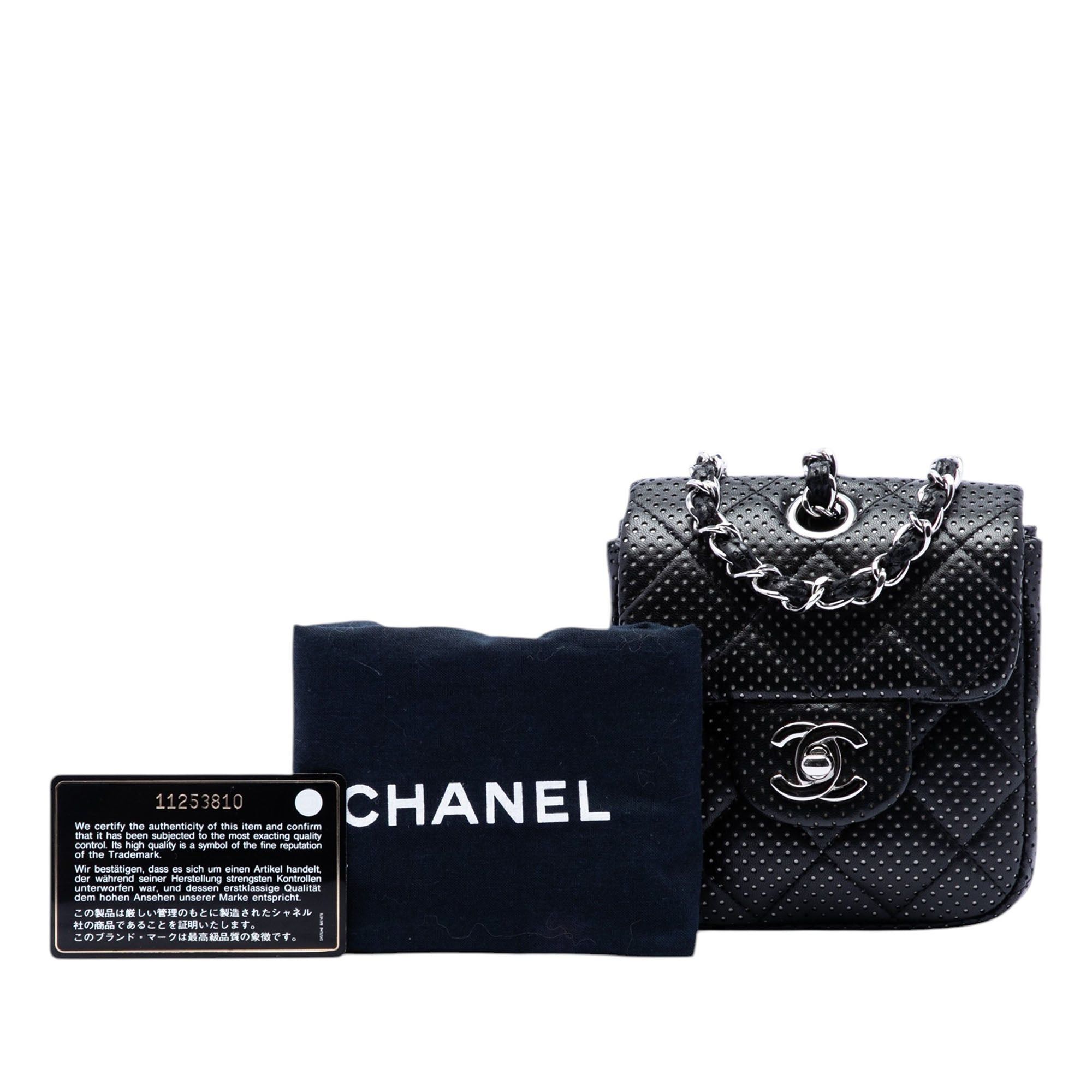 Chanel Mini CC Quilted Perforated Lambskin Flap Size ONE SIZE - 7 Thumbnail