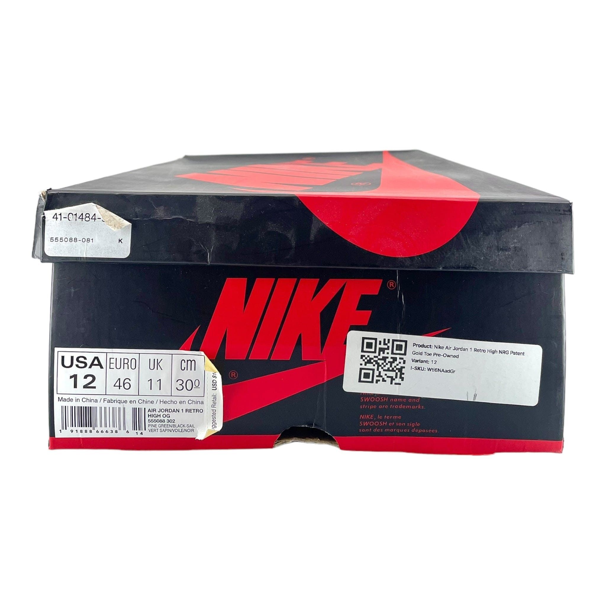 Nike 1 Retro High NRG Patent Gold Toe Size US 12 / EU 45 - 8 Thumbnail