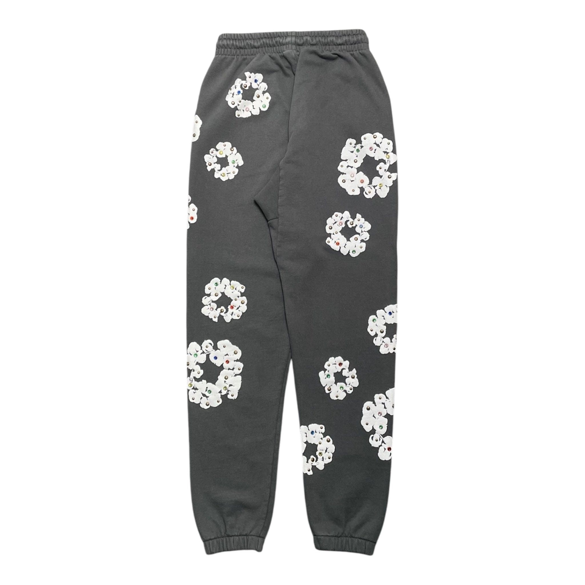 DENIM TEARS Rhinestone Cotton Wreath Sweatpants Vintage Black Size US 36 / EU 52 - 2 Thumbnail