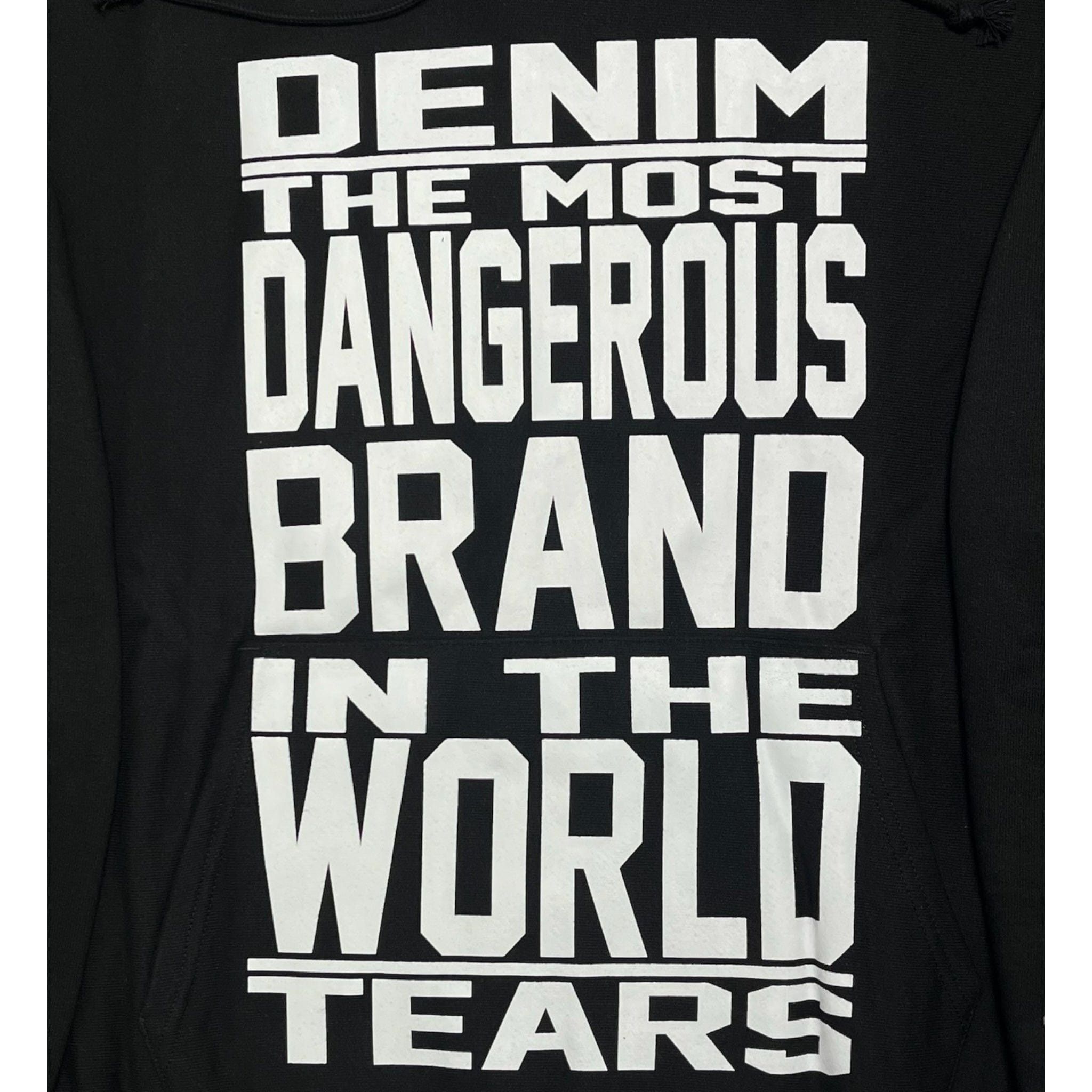 DENIM TEARS Mission Statement Hooded Sweatshirt Black Size US XXL / EU 58 / 5 - 3 Thumbnail