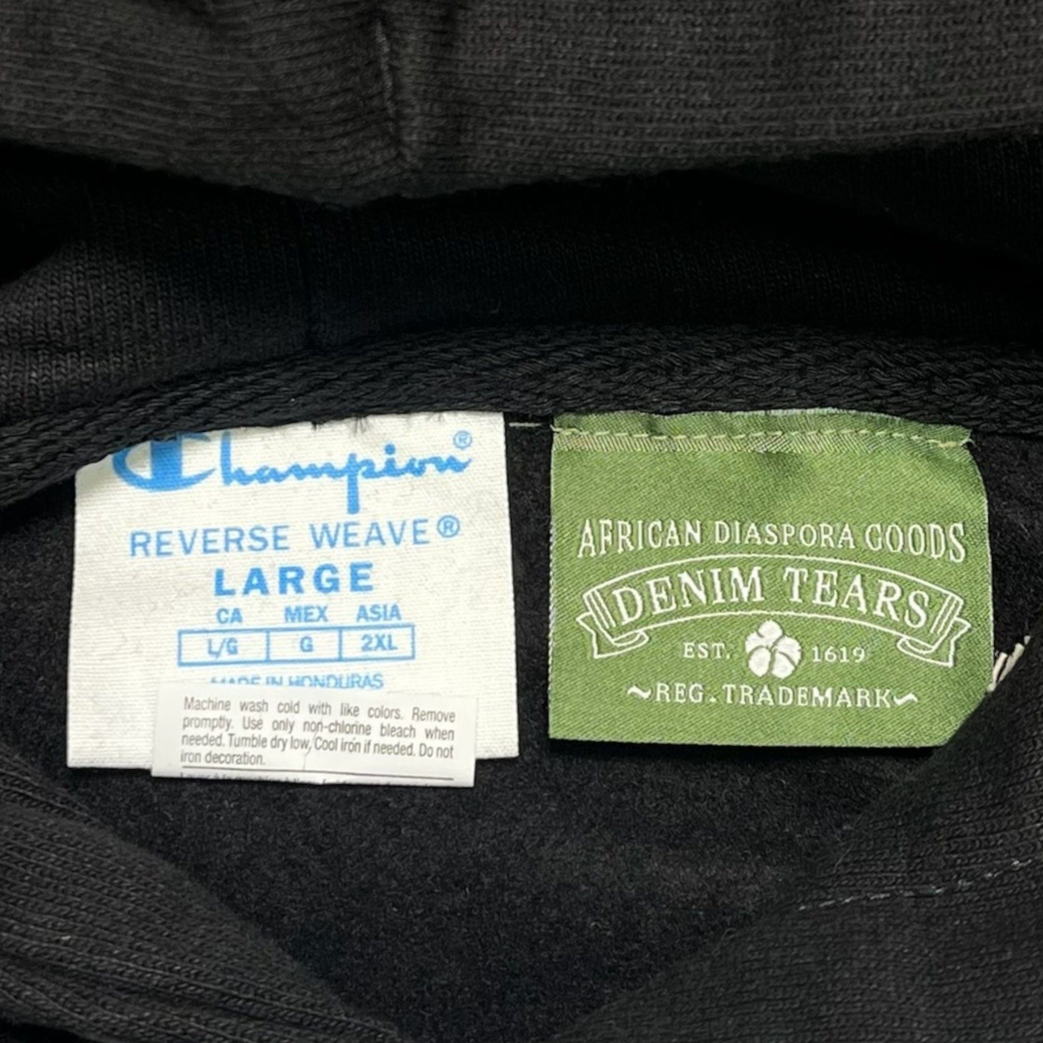 DENIM TEARS Mission Statement Hooded Sweatshirt Black Size US XXL / EU 58 / 5 - 4 Thumbnail