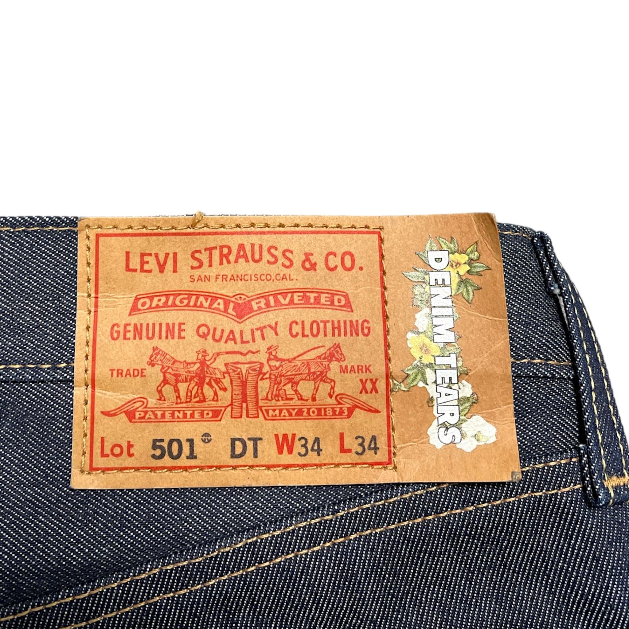 DENIM TEARS x Levi's 501 Cotton Rhinestone Wreath Jeans Raw Size US 28 / EU 44 - 4 Thumbnail