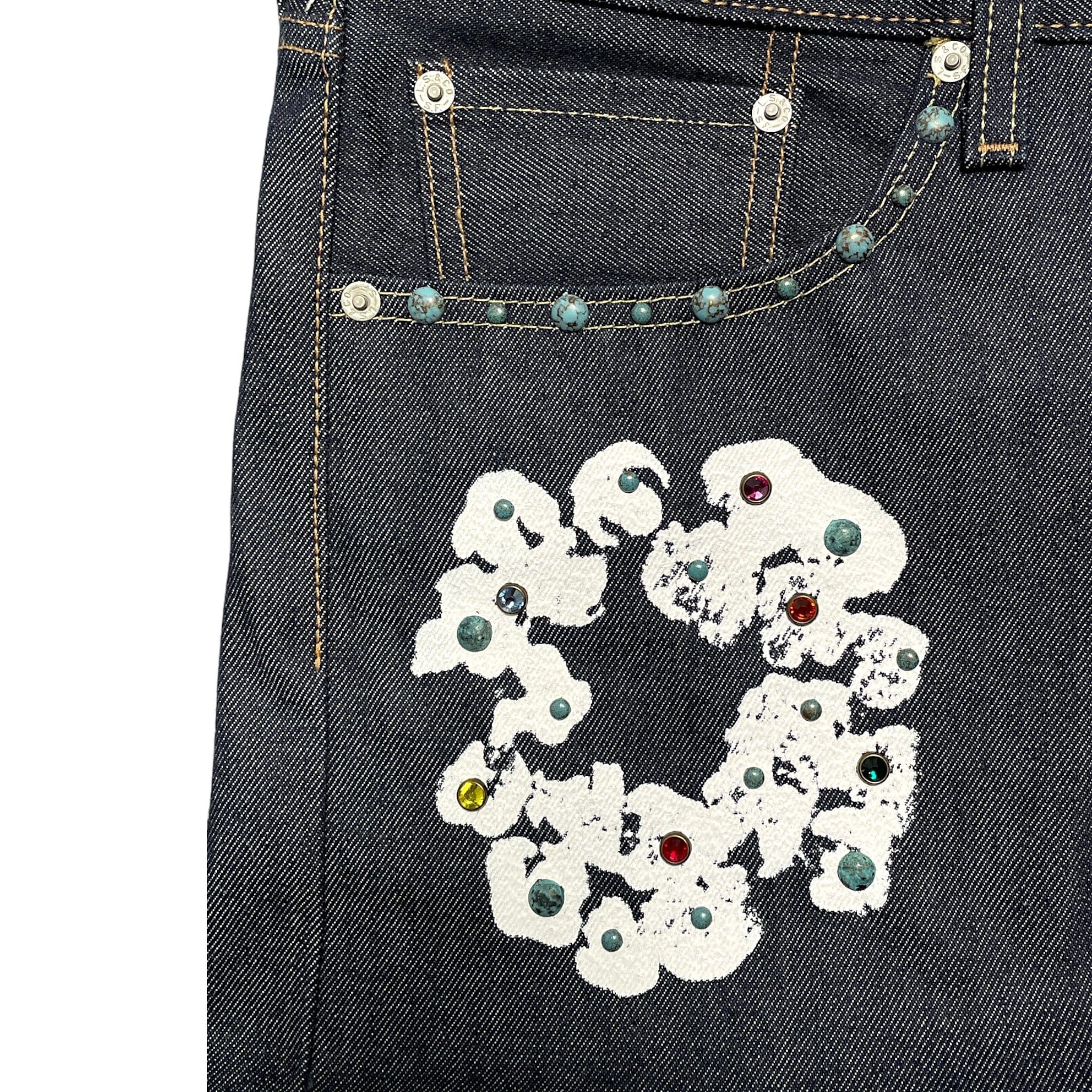 DENIM TEARS x Levi's 501 Cotton Rhinestone Wreath Jeans Raw Size US 28 / EU 44 - 3 Thumbnail