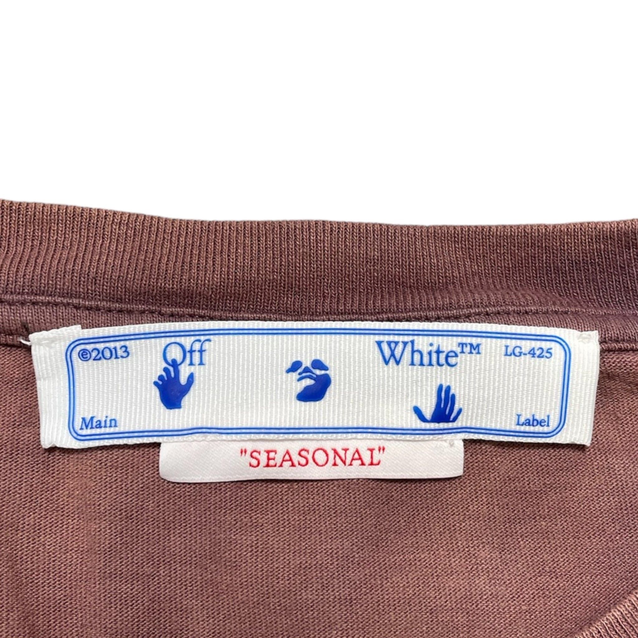 Off-White Laundry Logo Short Sleeve Tee Shirt Aubergine Size US S / EU 44-46 / 1 - 4 Thumbnail